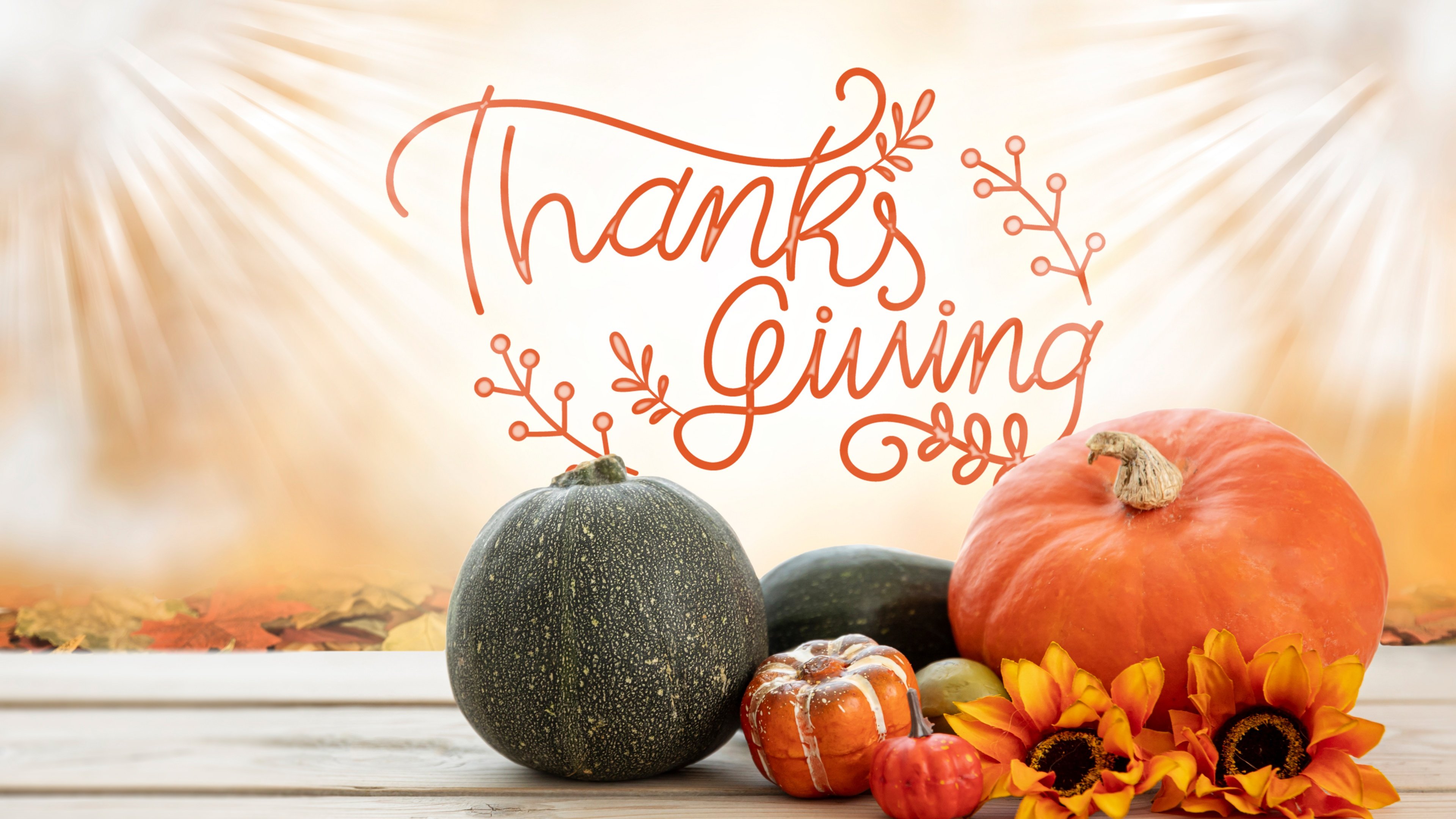 3840x2160 Thanksgiving Day Wallpaper 4K, Happy Thanksgiving, Pumpkins