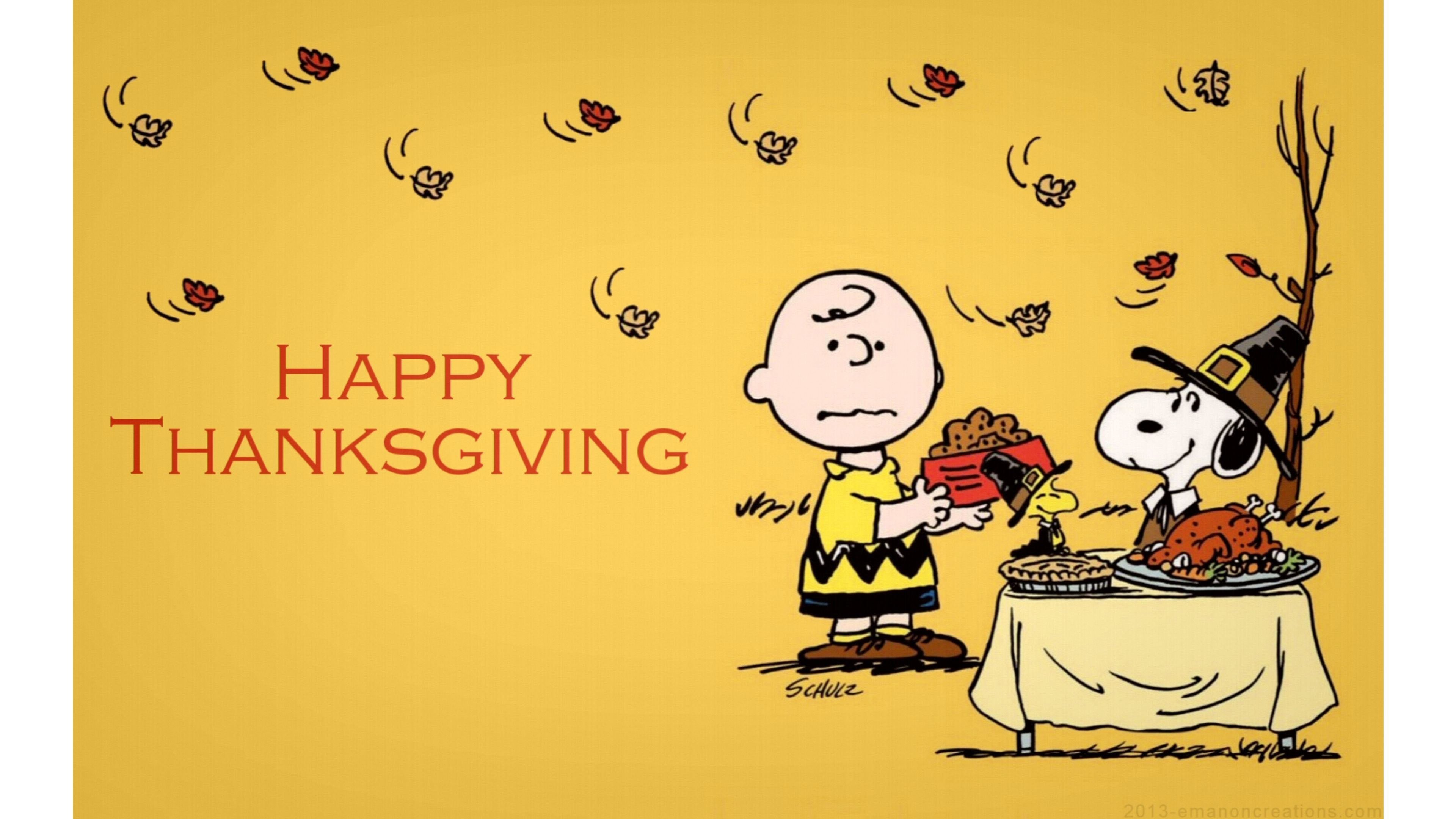 3840x2160 Food On Table With Two Men Nearby 4K HD Thanksgiving Wallpaper