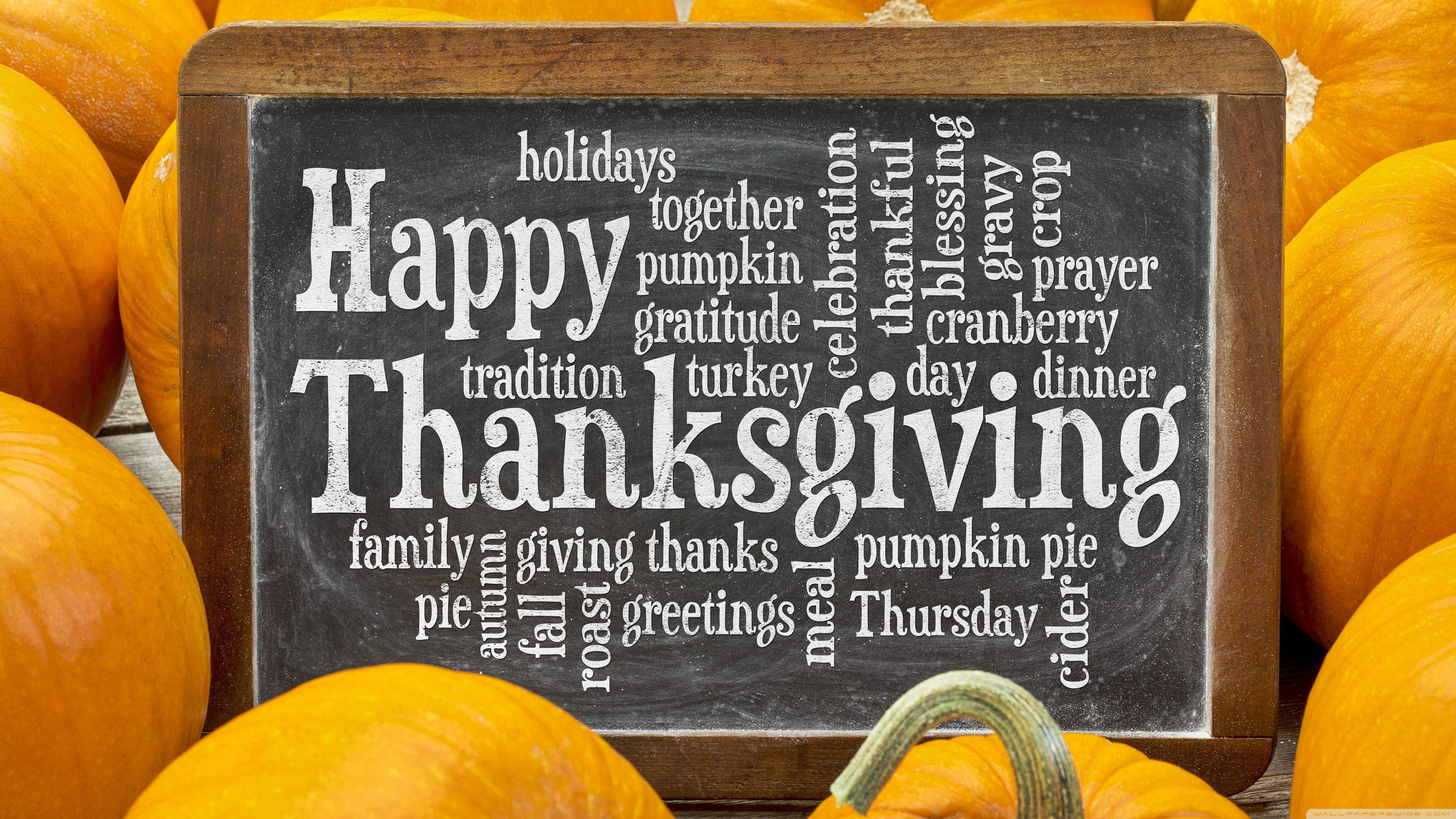 3840x2160 Happy Thanksgiving greetings 4K UHD Wallpaper for UltraHD Desktop and TV : Widescreen and UltraWide Display : Smartphone and Tablet Devices