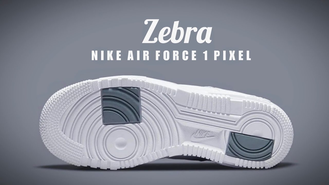 1280x720 ZEBRA 2021 Nike Air Force 1 Pixel DETAILED LOOK + PRICE