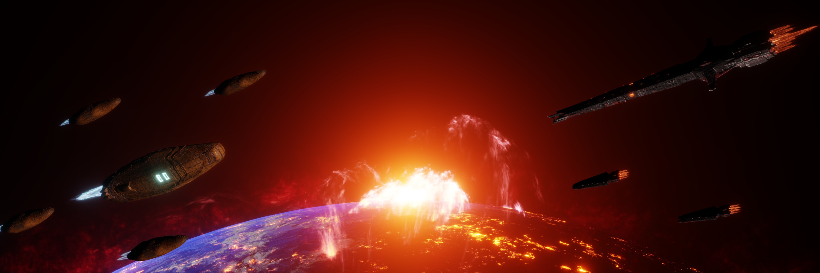 3240x1080 Nemesis engaging Resolve of Tithrak, 1080x