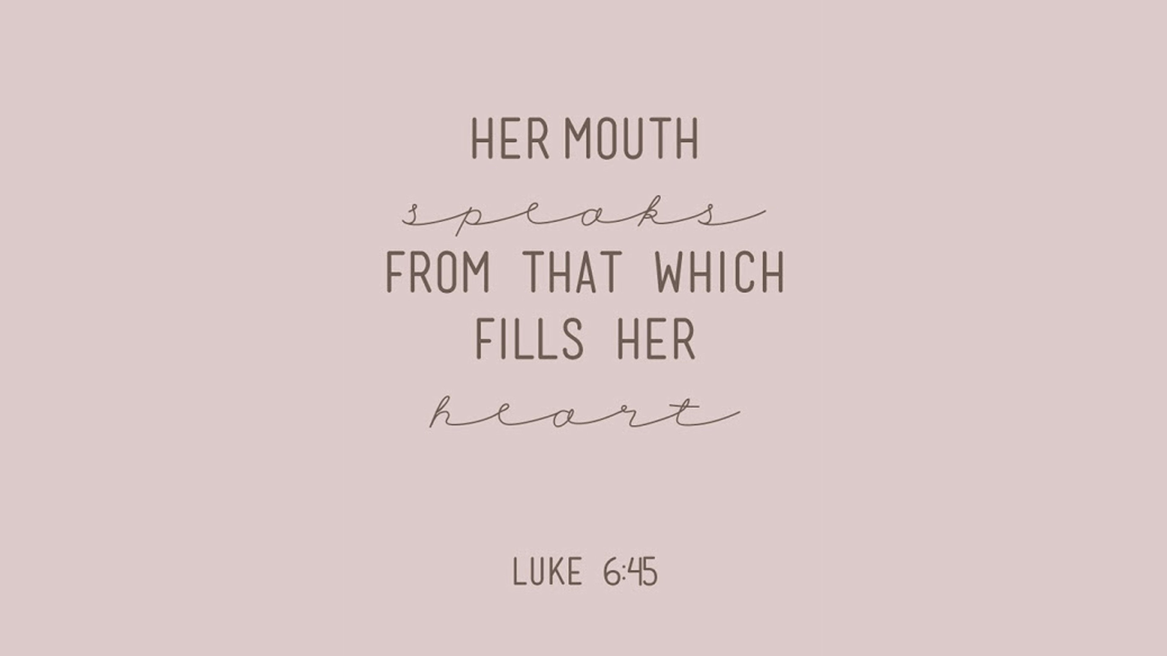 3840x2160 Her Mouth From That Which Fills Her 4K HD Bible Verse Wallpaper