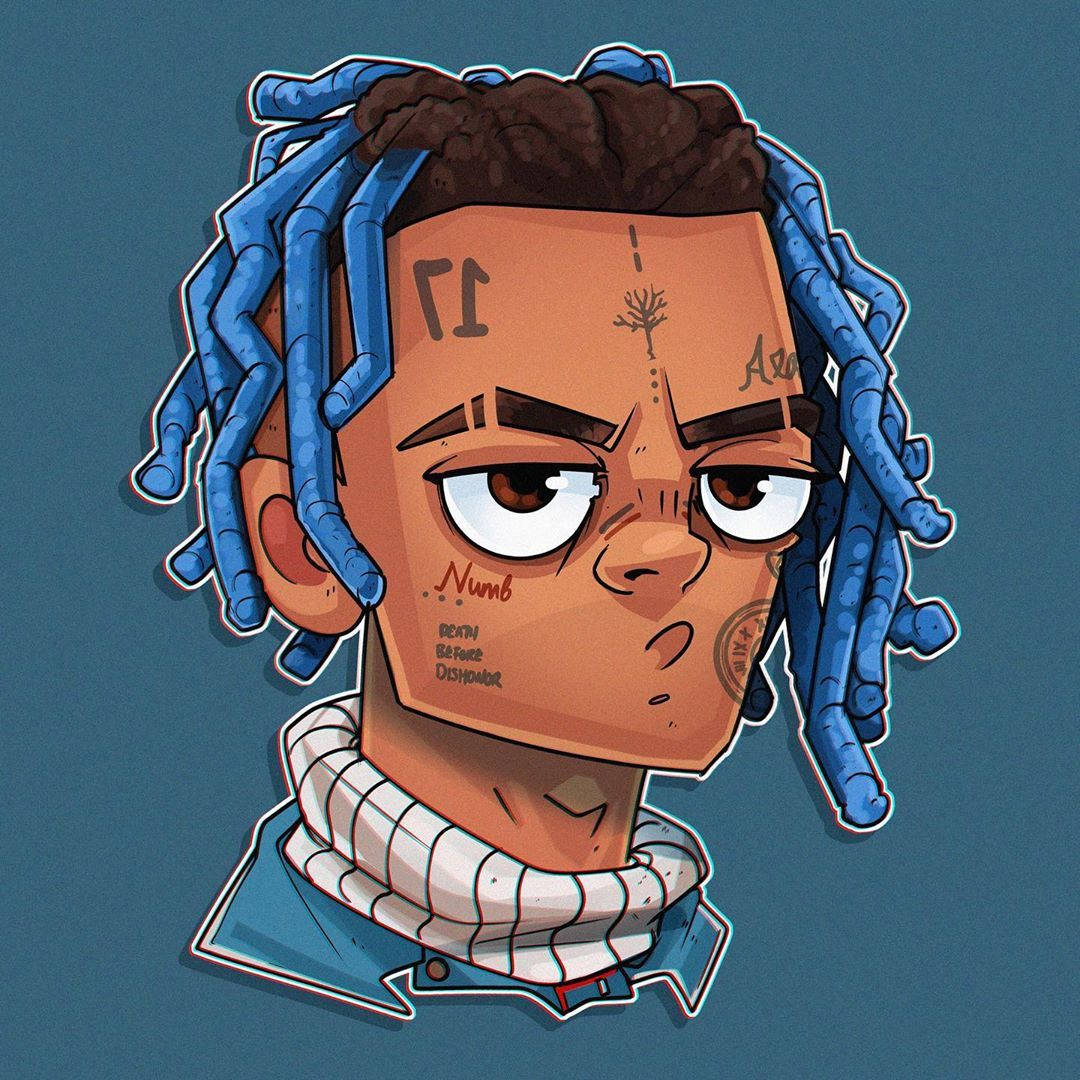 1080x1080 Download Xxxtentacion Anime Digital Tattoos Wallpaper