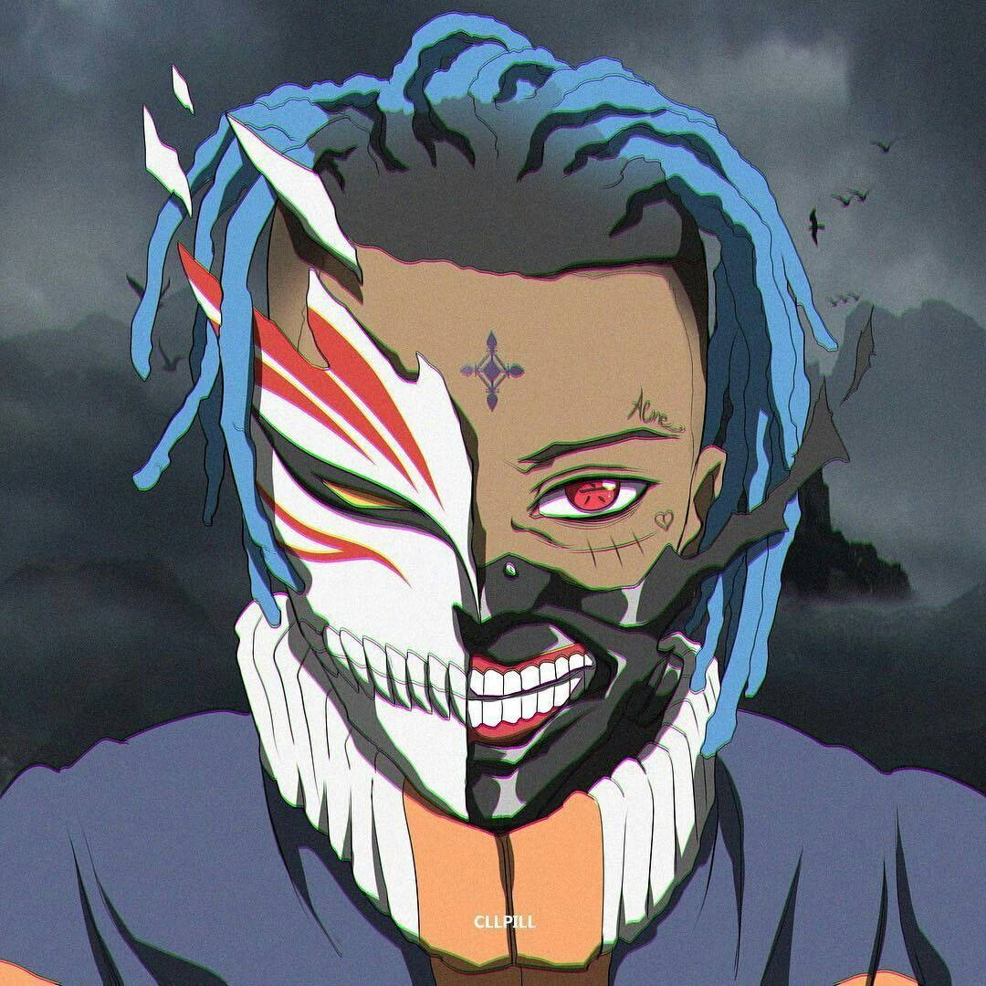 1080x1080 Download Xxxtentacion Anime Bleach Mask Wallpaper
