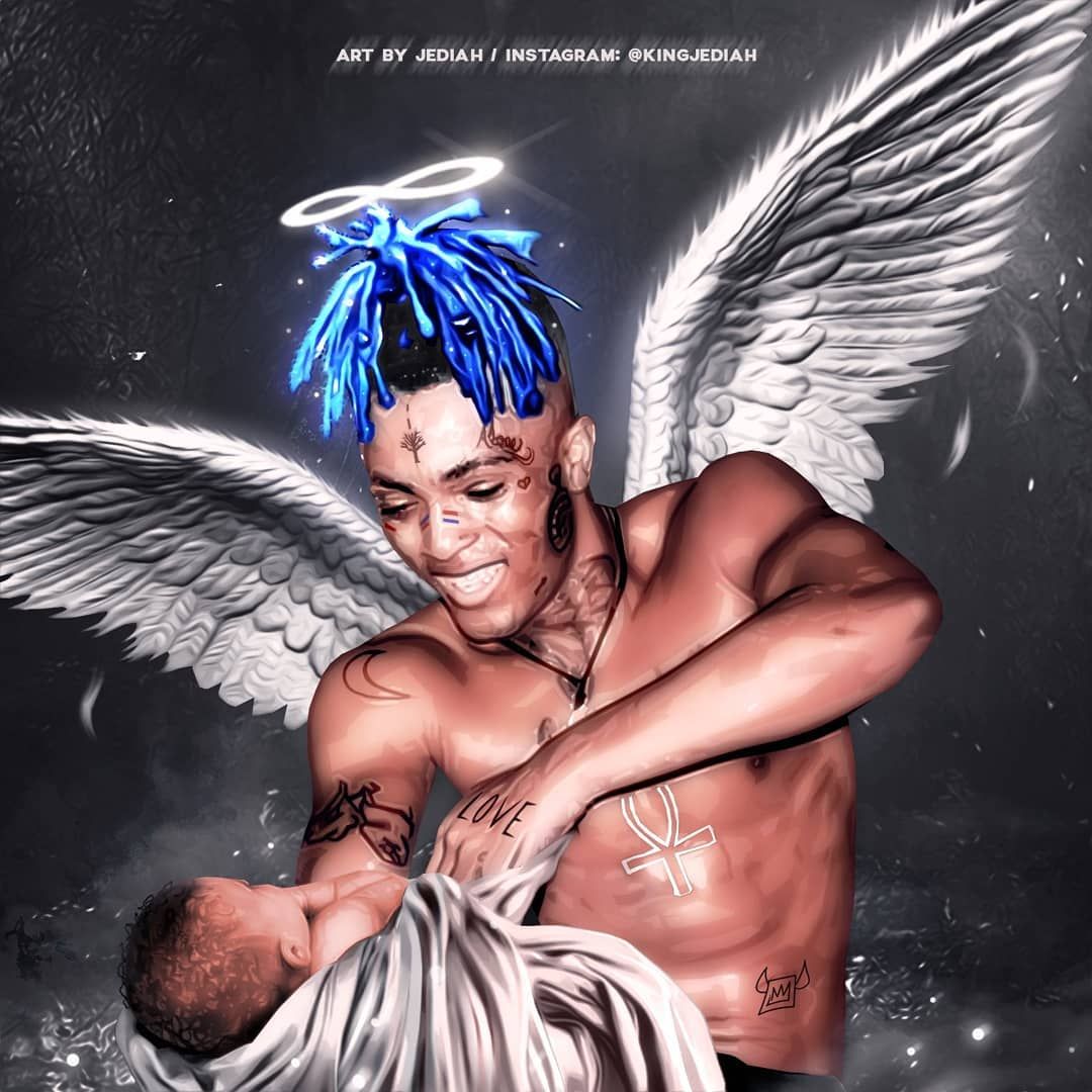 1080x1080 XXXTentacion Angel Wings Wallpaper