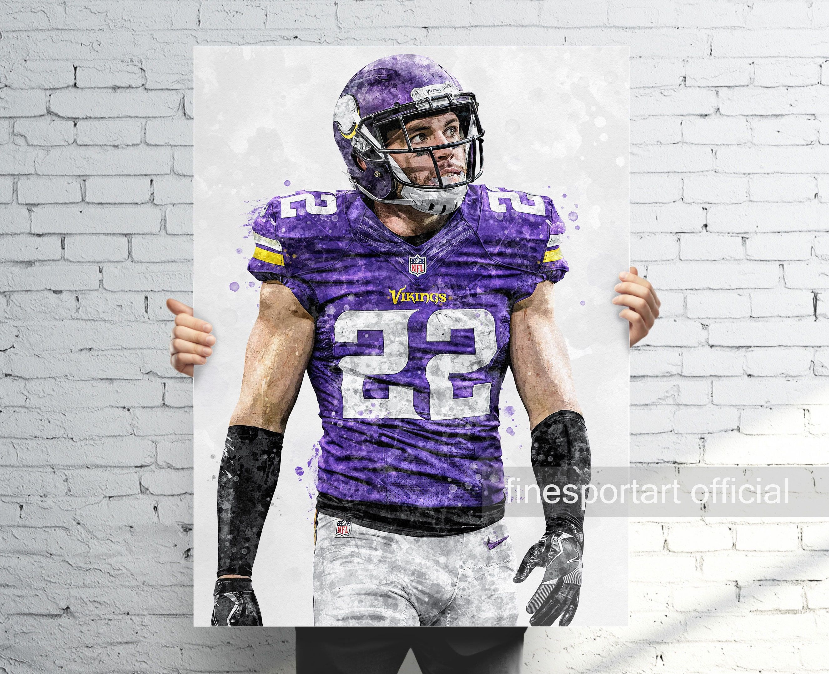 2651x2154 Harrison Smith Minnesota Poster, Canvas, Football Print, Sports Wall Art, Man Cave, Gift, Kids Room Decor