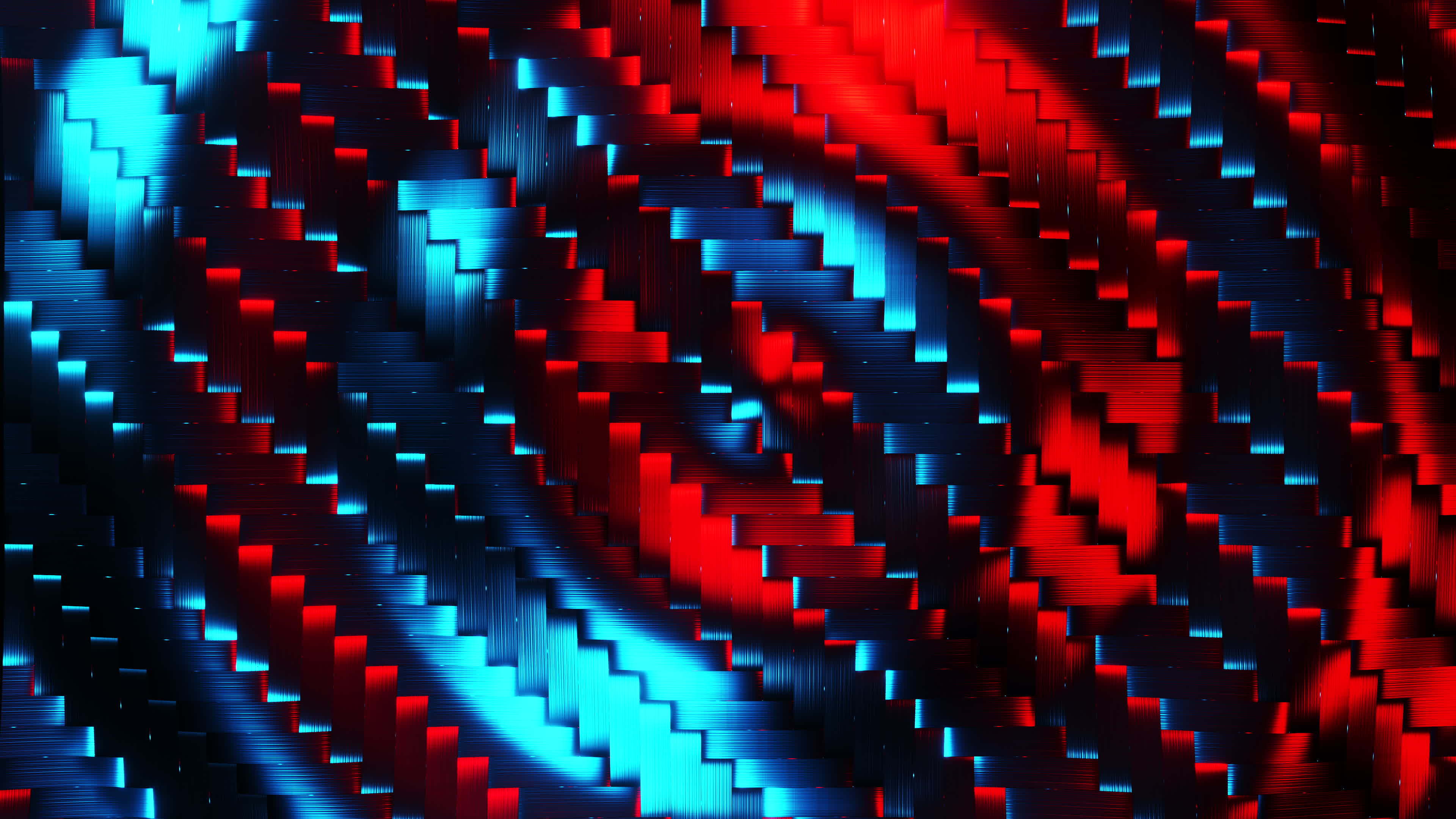 3840x2160 Blue Red Carbon Fiber Background. Infinitely Looped Animation