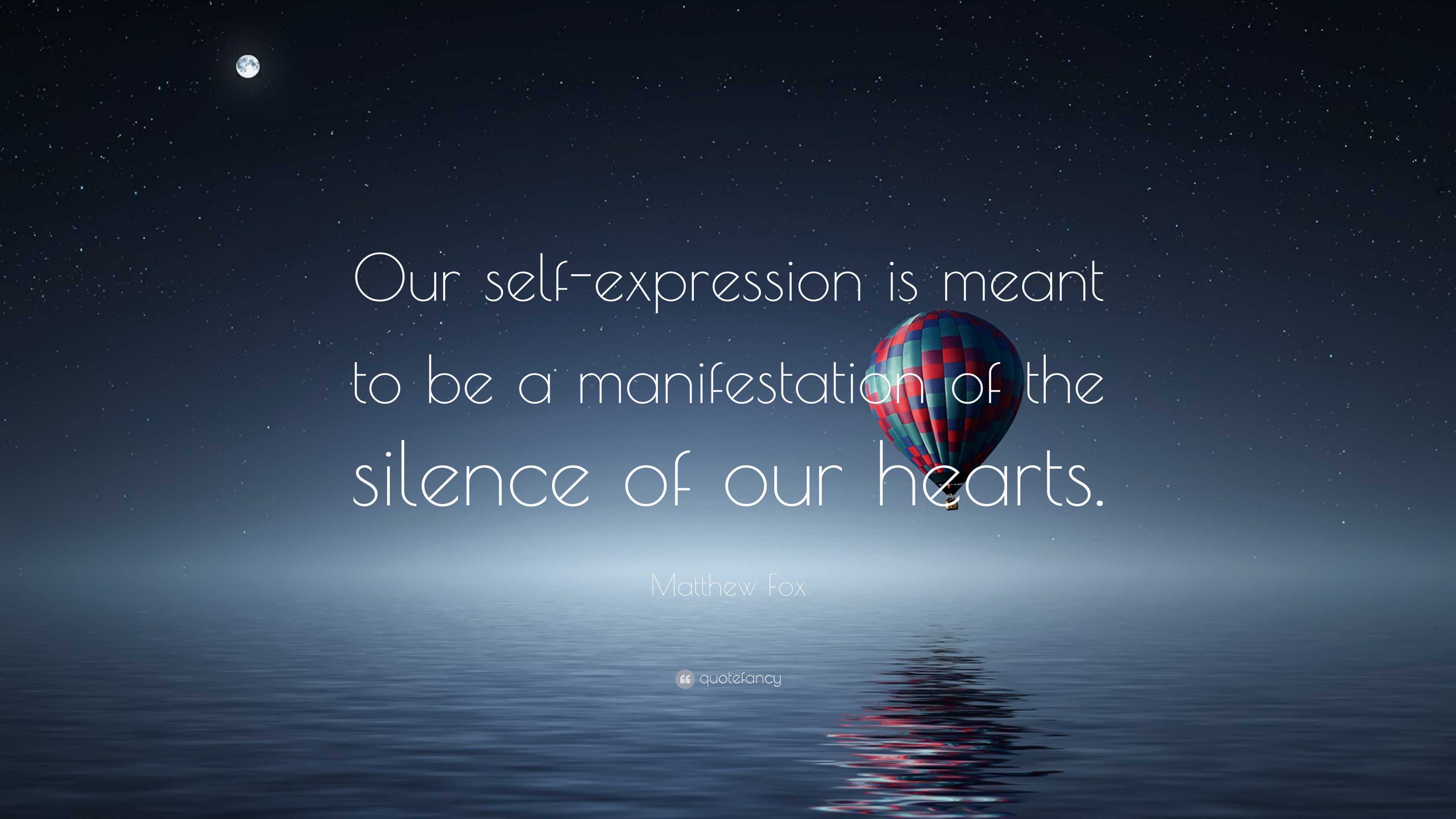 3840x2160 Matthew Fox Quote: “Our Self Expression Is Meant To Be A Manifestation Of The Silence Of