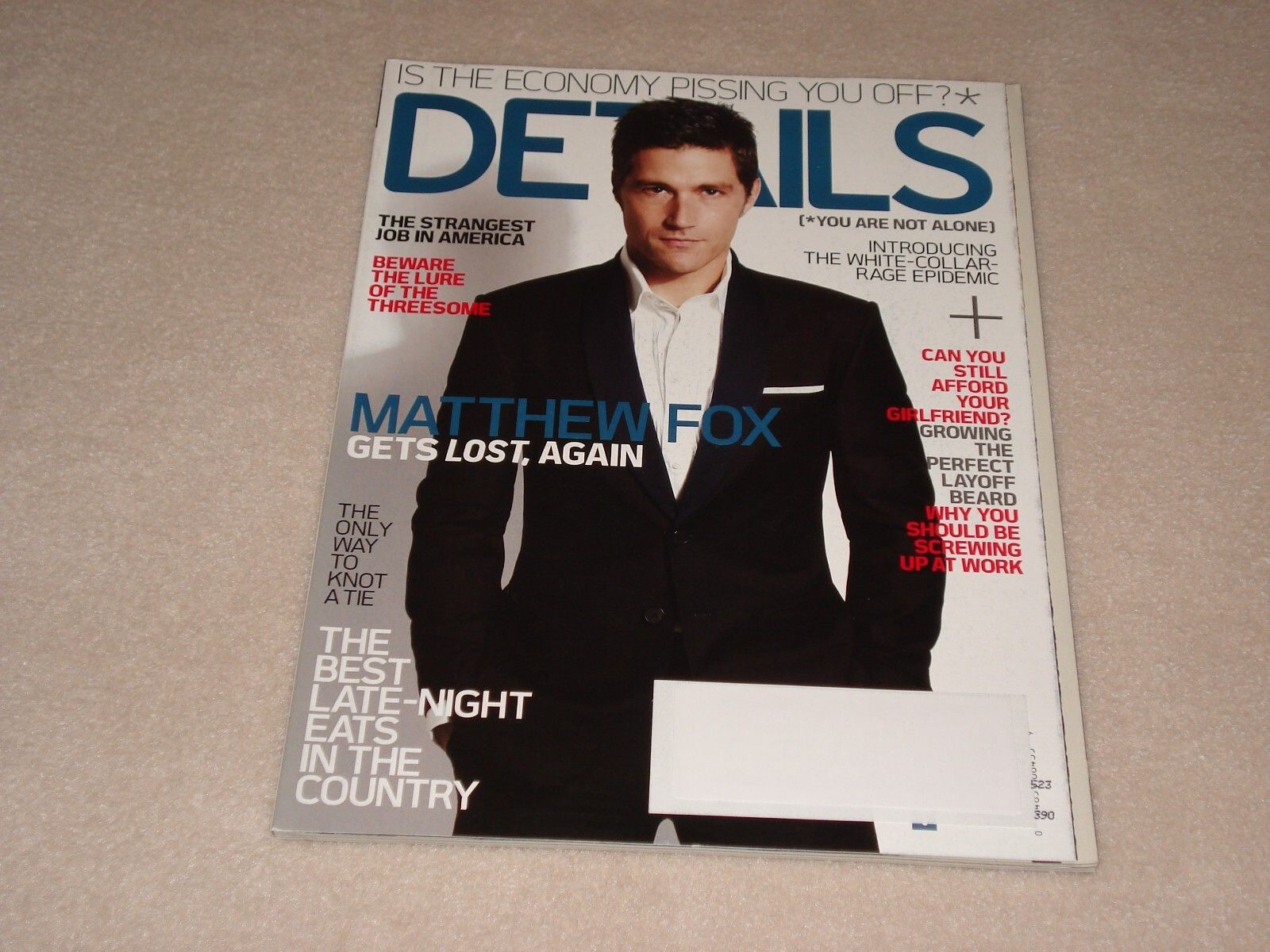 1600x1200 MATTHEW FOX * LOST January February 2009 DETAILS MAGAZINE