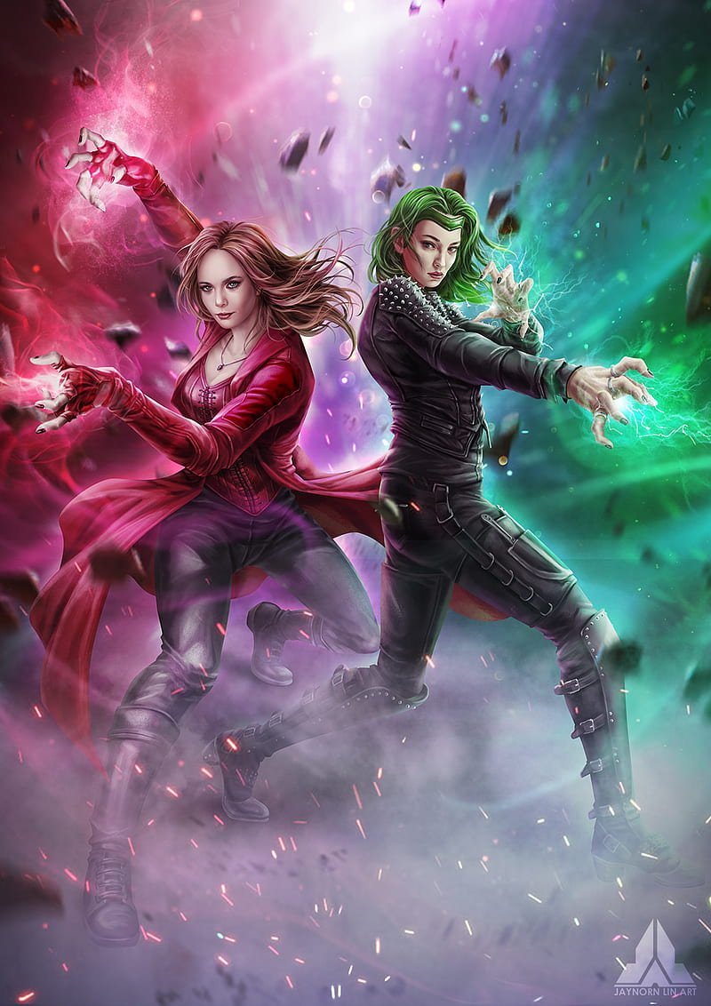 800x1132 Scarlet Witch, comics, laurna, marvel, mcu, polaris, scarlet witch, the gifted, HD phone wallpaper