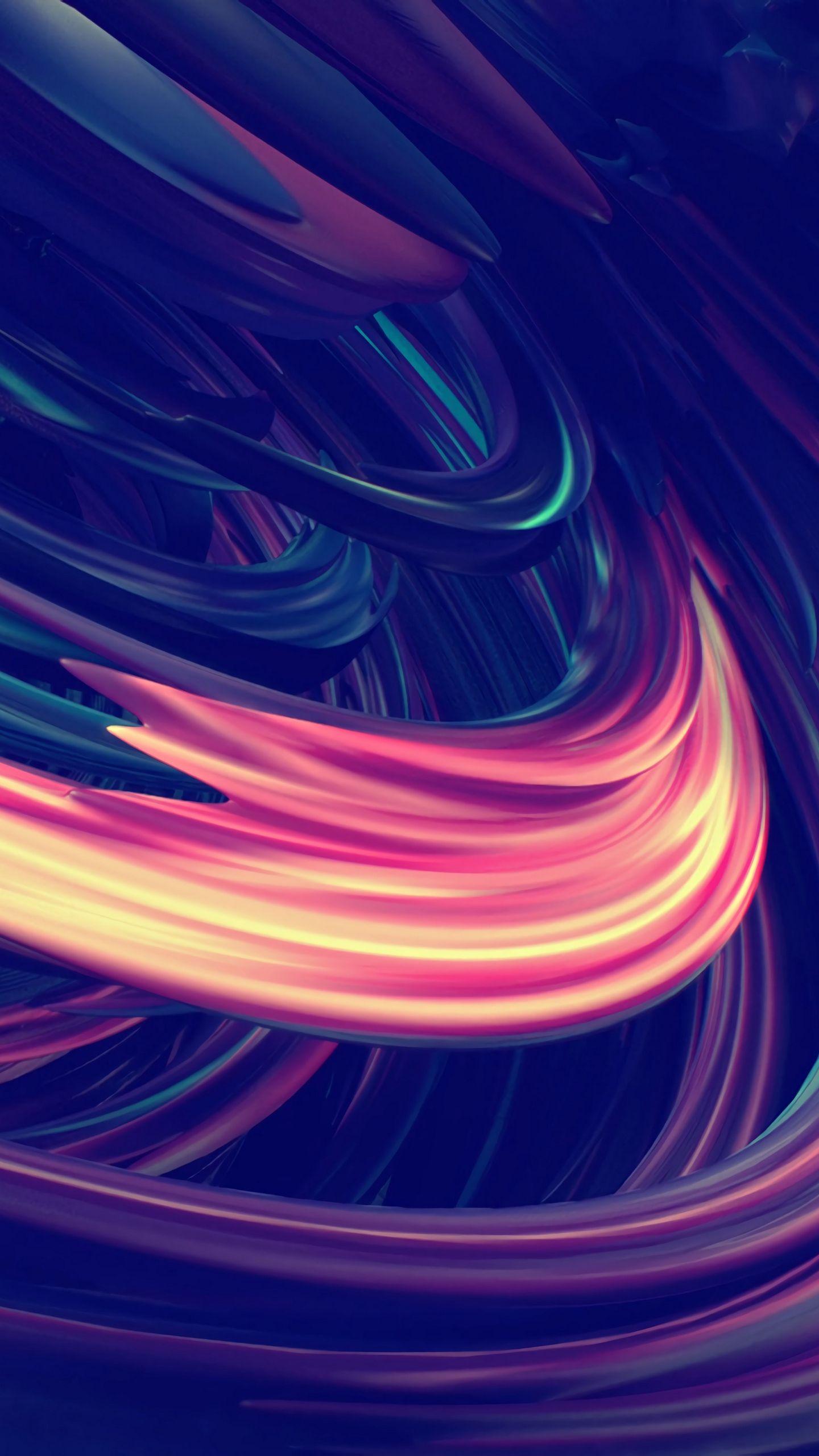 1440x2560 Download wallpaper 1440x2560 abstraction, colorful, glow, fractal