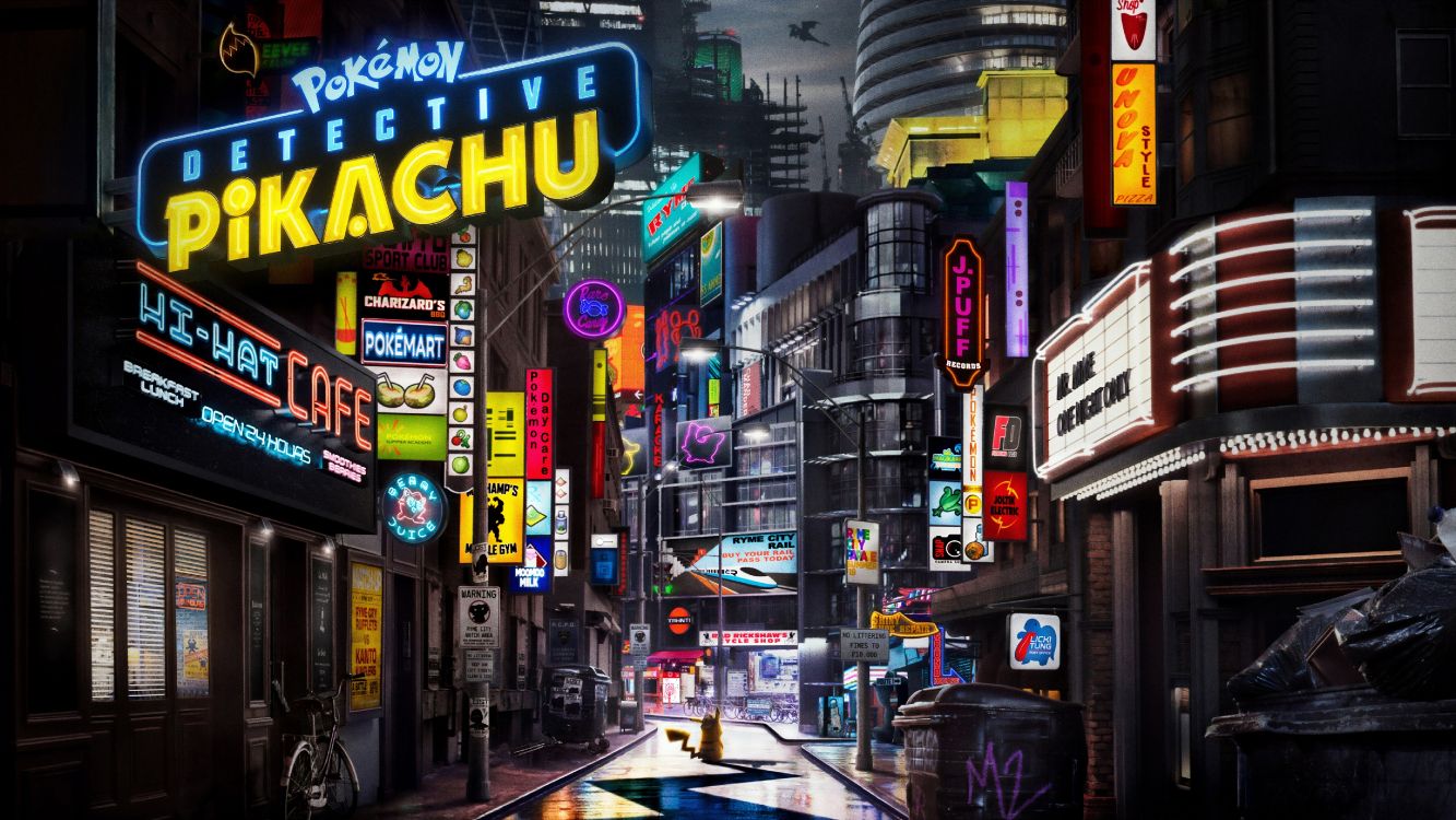 1333x750 Wallpaper Pokmon Detective Pikachu, Tim Goodman, Detective Pikachu, Poster, Carry On, Background Free Image