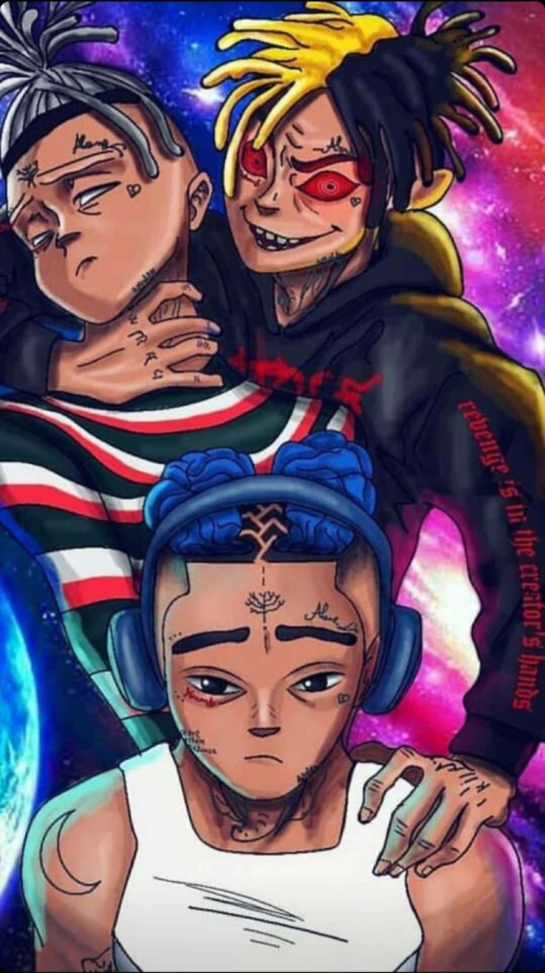 1077x1920 Baixe Papéis de Parede do Xxxtentacione Juice Wrld, Amigos No Braço E No Som