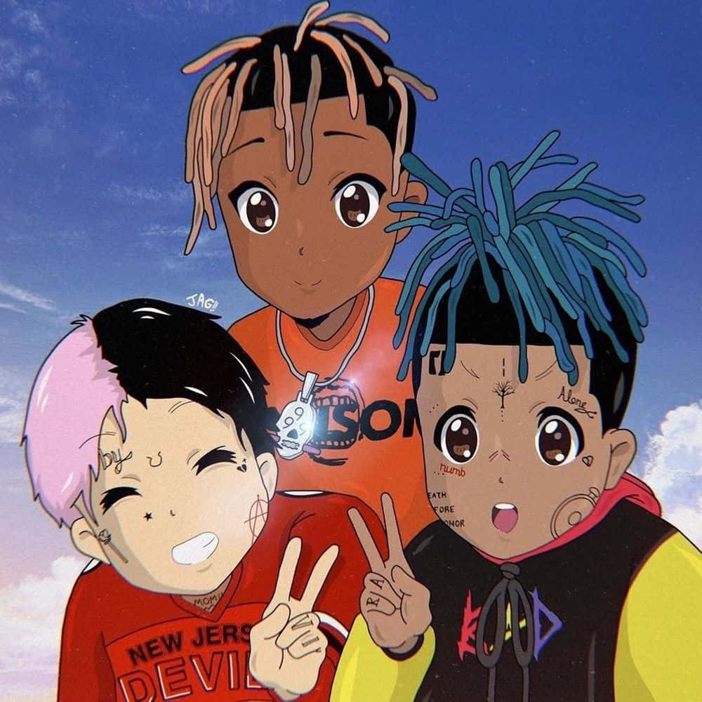 1000x1000 Download Unforgettable collaboration between XXXTentacion and Juice Wrld Wallpaper