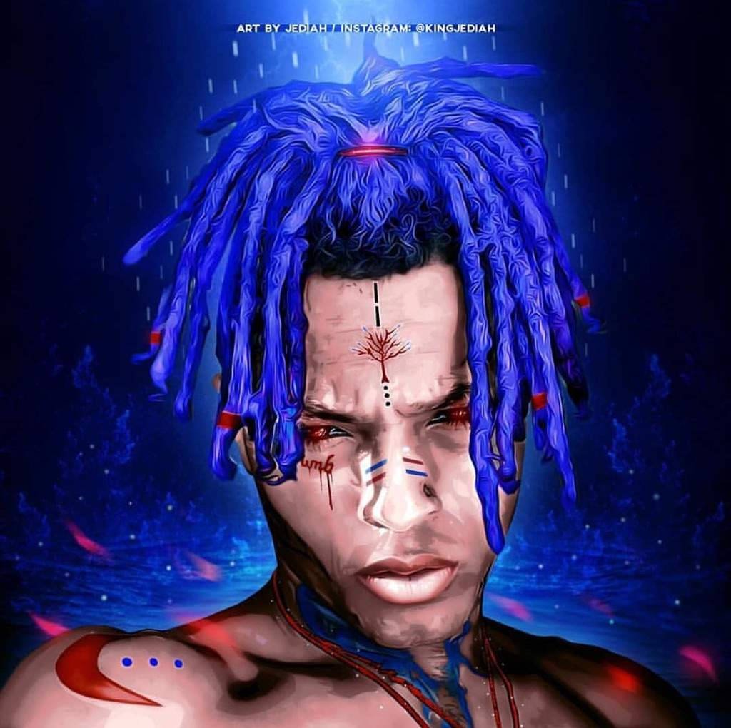 1024x1020 Download Cool Blue Xxxtentacion Wallpaper