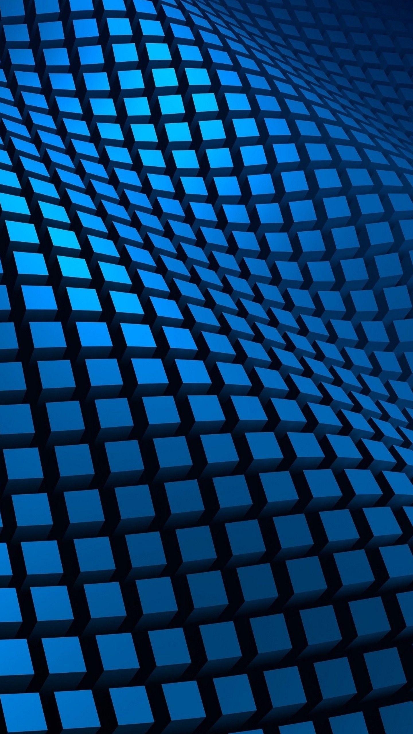 1440x2560 Blue Pattern 3D Samsung Galaxy S S7 , Google Pixel XL