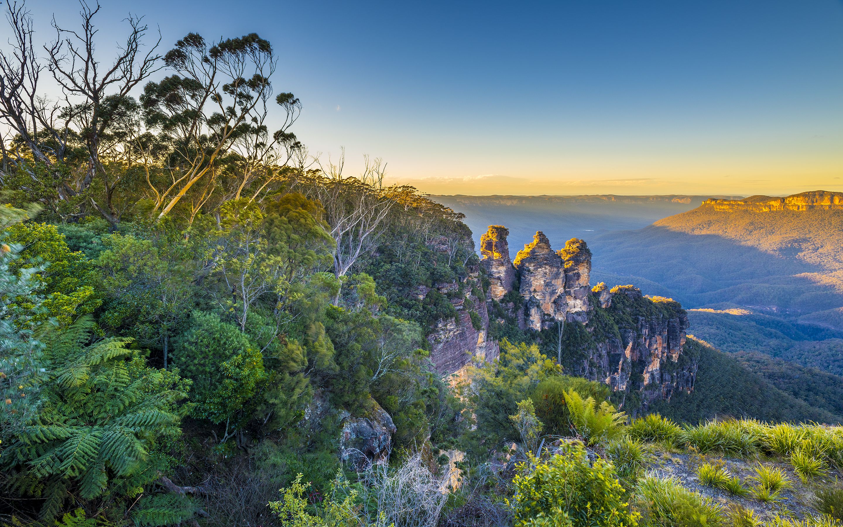2880x1800 Phone wallpaper: Earth, Three Sisters, Australia, Blue Mountains, Cliff, Katoomba, Mountain, Nature, Scenic, Three Sisters (Australia) 618114