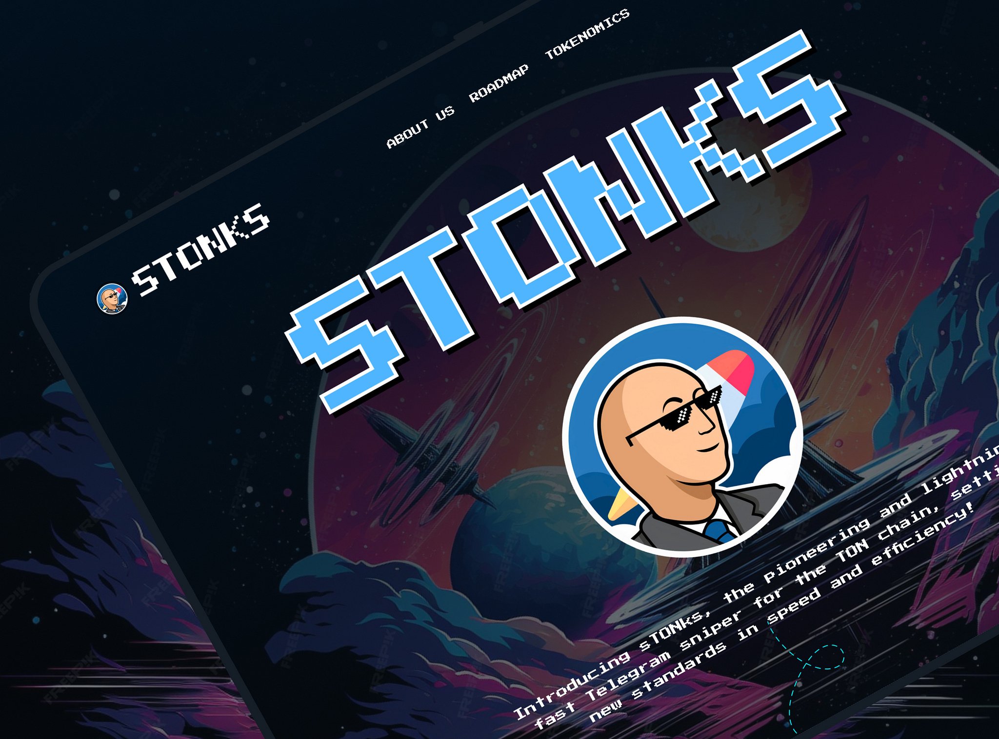 2048x1516 STONKS- Meme Coin Landing Page Design by Farid Hossain on Dribbble