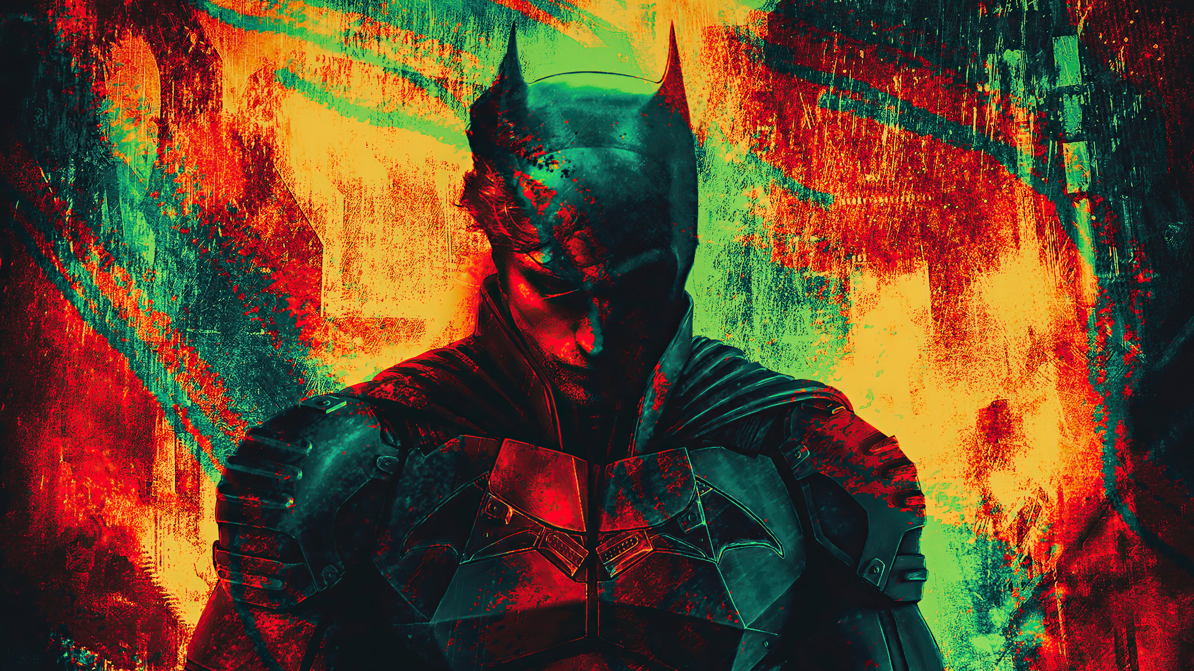 3840x2160 Colorful Batman Art Shades 4K HD The Batman Wallpaper
