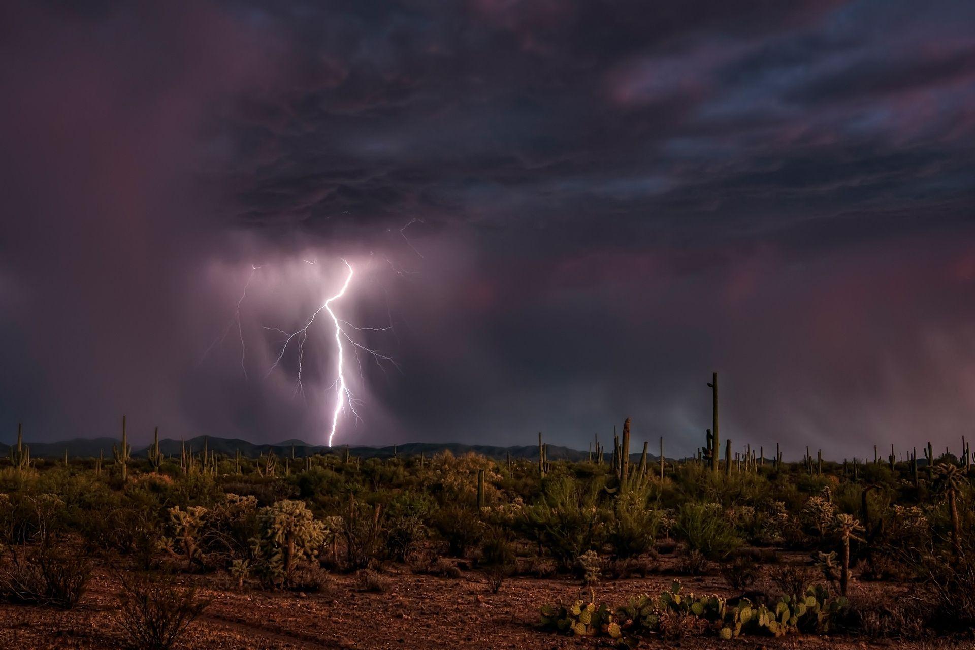 1920x1280 lightning, desert, night, nature, sky