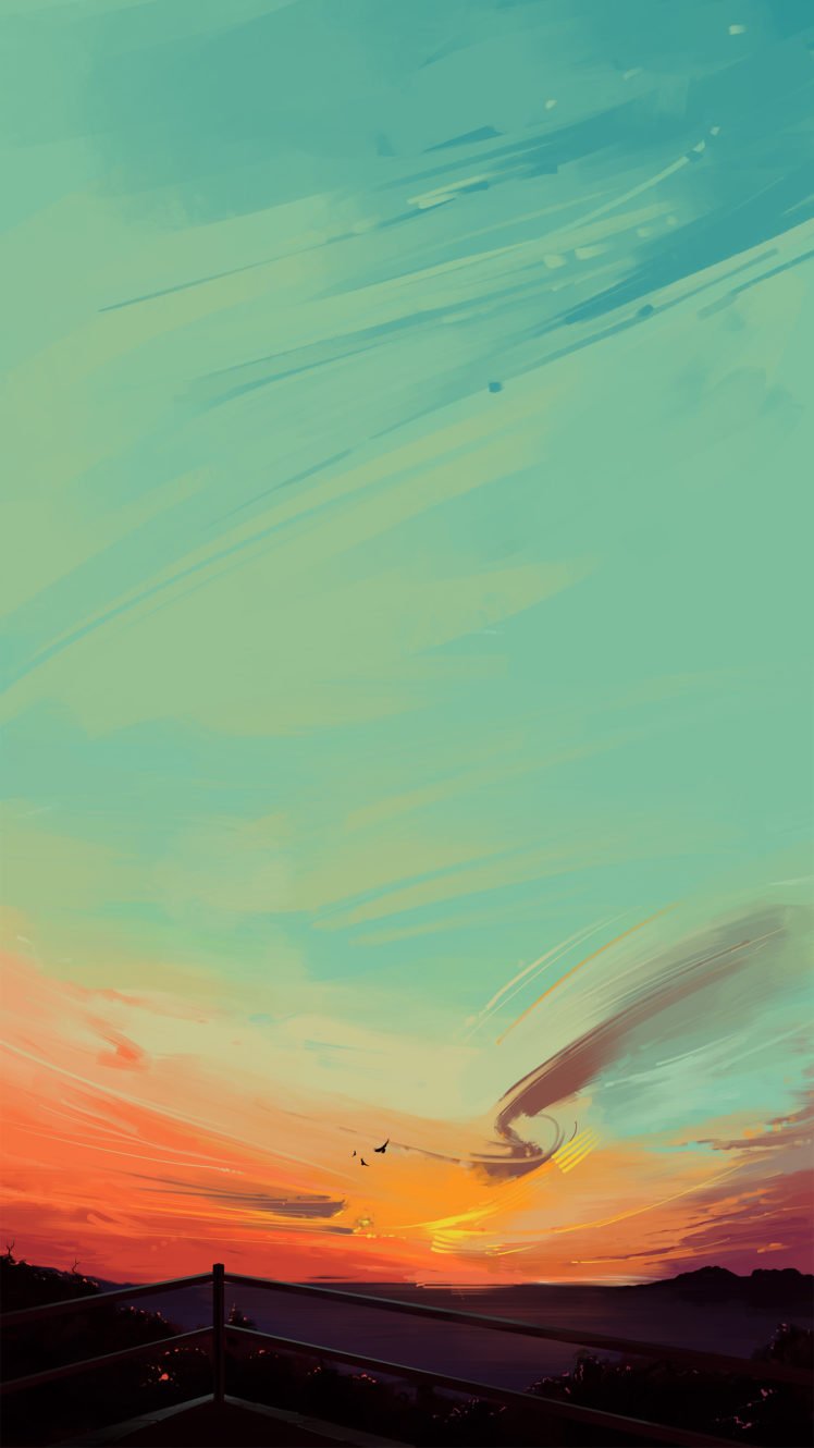 748x1330 digital art, Landscape, Portrait display Wallpaper HD / Desktop and Mobile Background