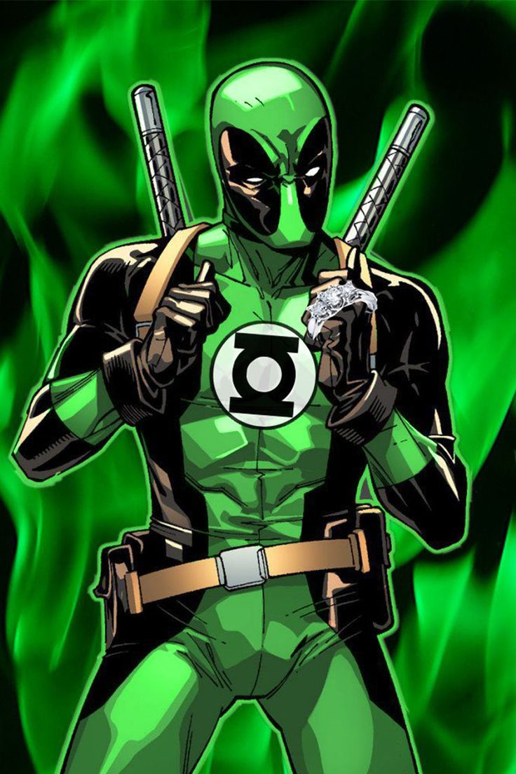 736x1104 Green Lantern, Deadpool, Wallpaper, DC