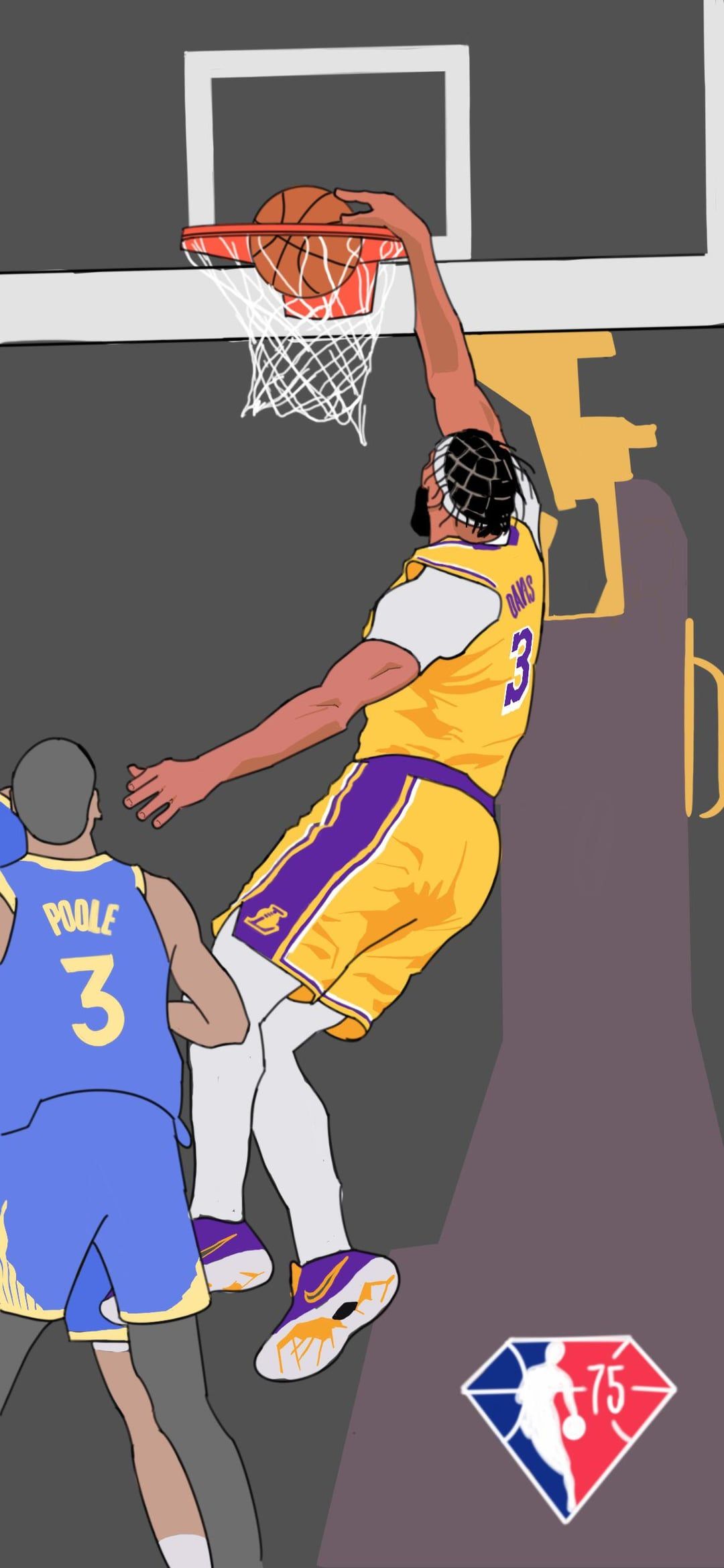 1080x2337 I'm doing phone wallpaper to celebrate the NBA's 75th anniversary, lmk what you wanna see next!
