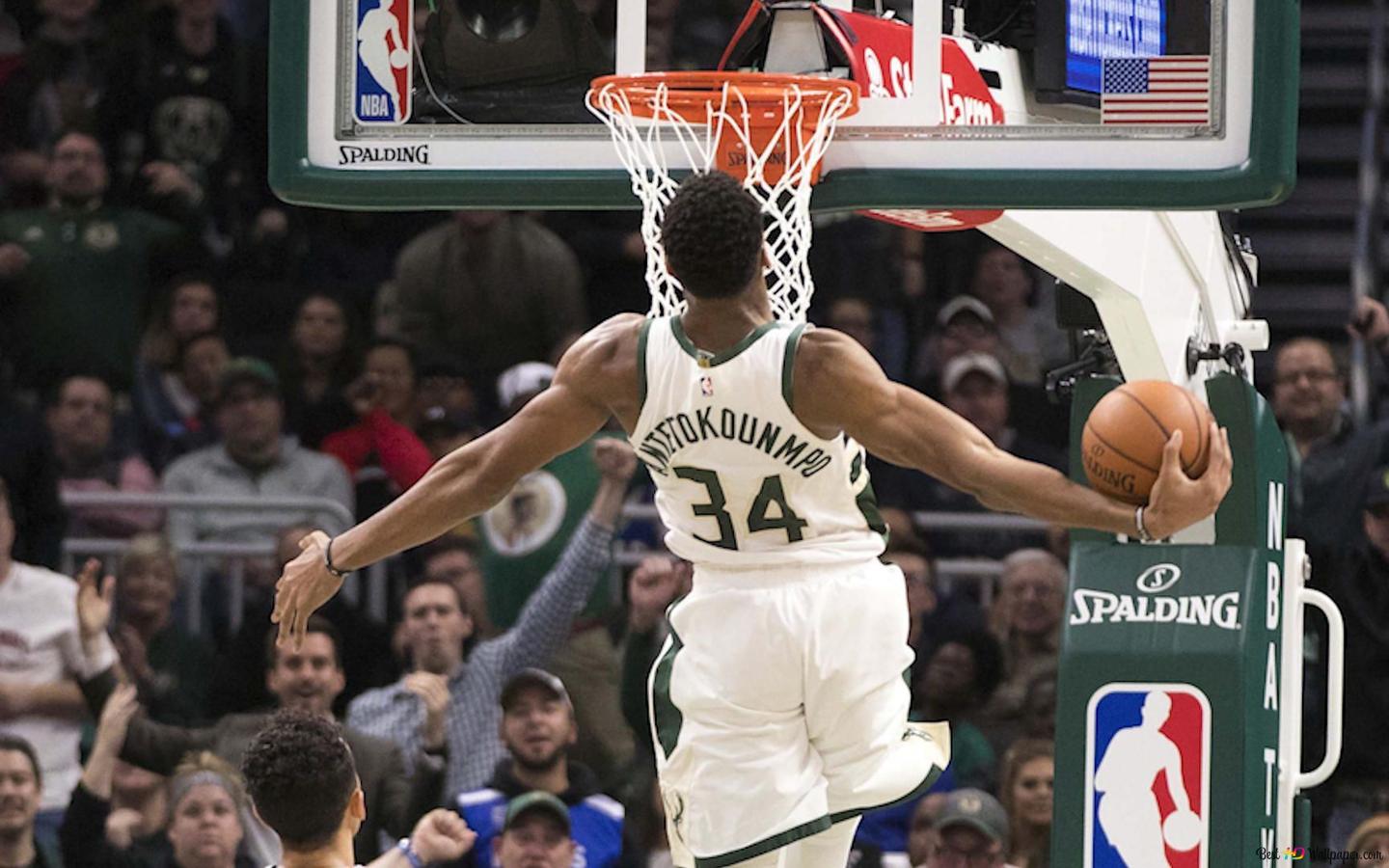 1440x900 Giannis antetokounmpo on the way to the dunk HD wallpaper download