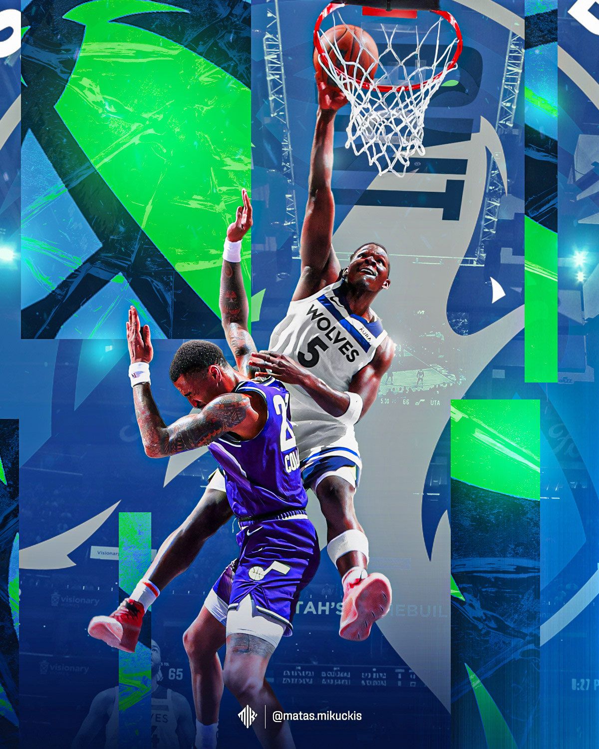1200x1500 Anthony Edwards Dunk Poster HD Wallpaper