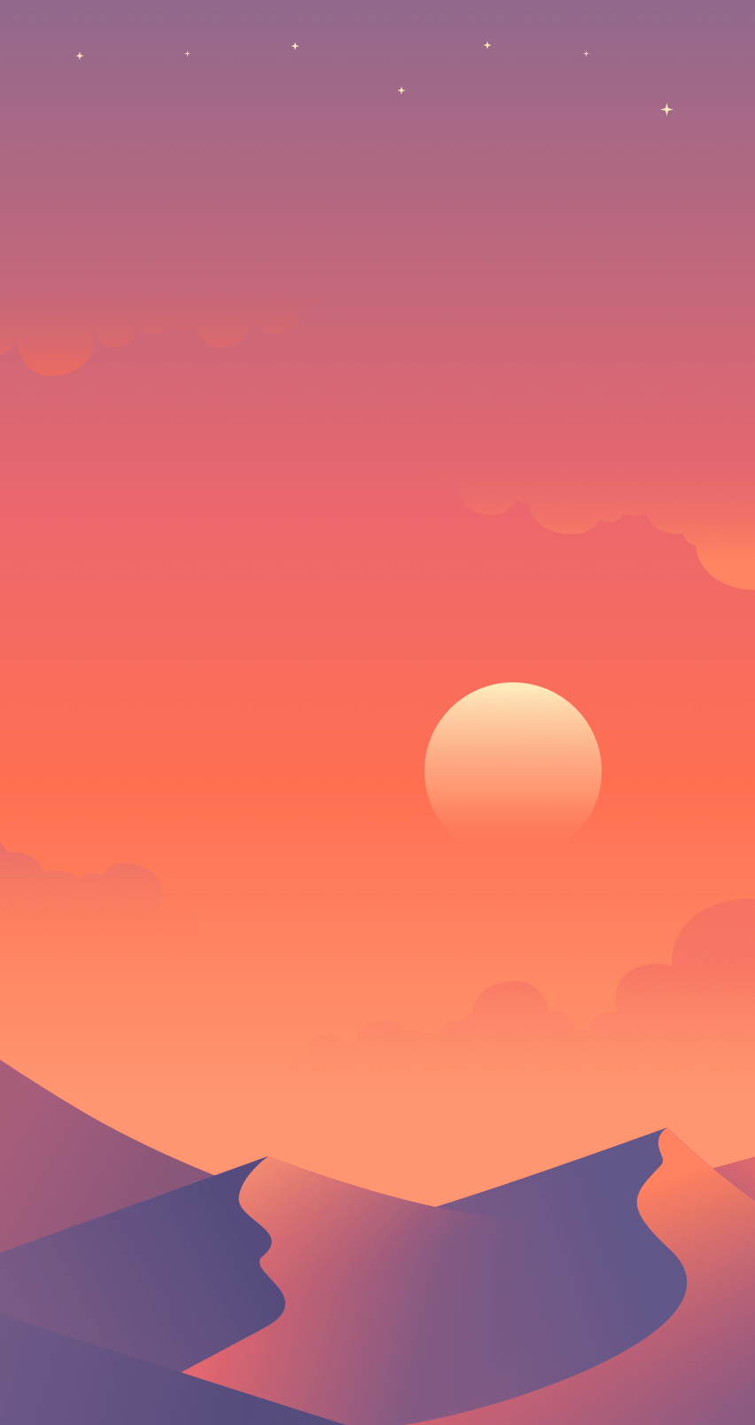 852x1608 Free Multi Device Desert Dusk Wallpaper. Hipsthetic. Minimalist Wallpaper, Phone Wallpaper, Landscape Illustration