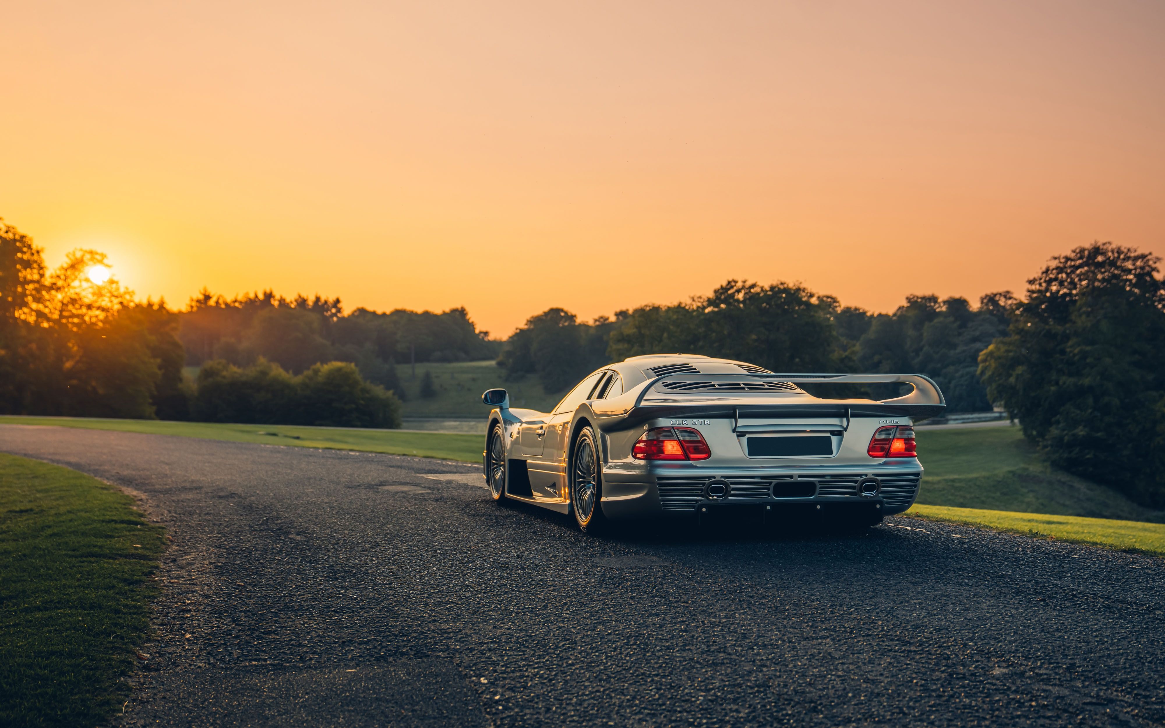 4000x2500 Wallpaper Car, Mercedes Benz, AMG, CLK, Sunset, Rear View, Mercedes Benz CLK GTR AMG Coupe For Mobile And Desktop, Section Mercedes, Resolution 4000x2500