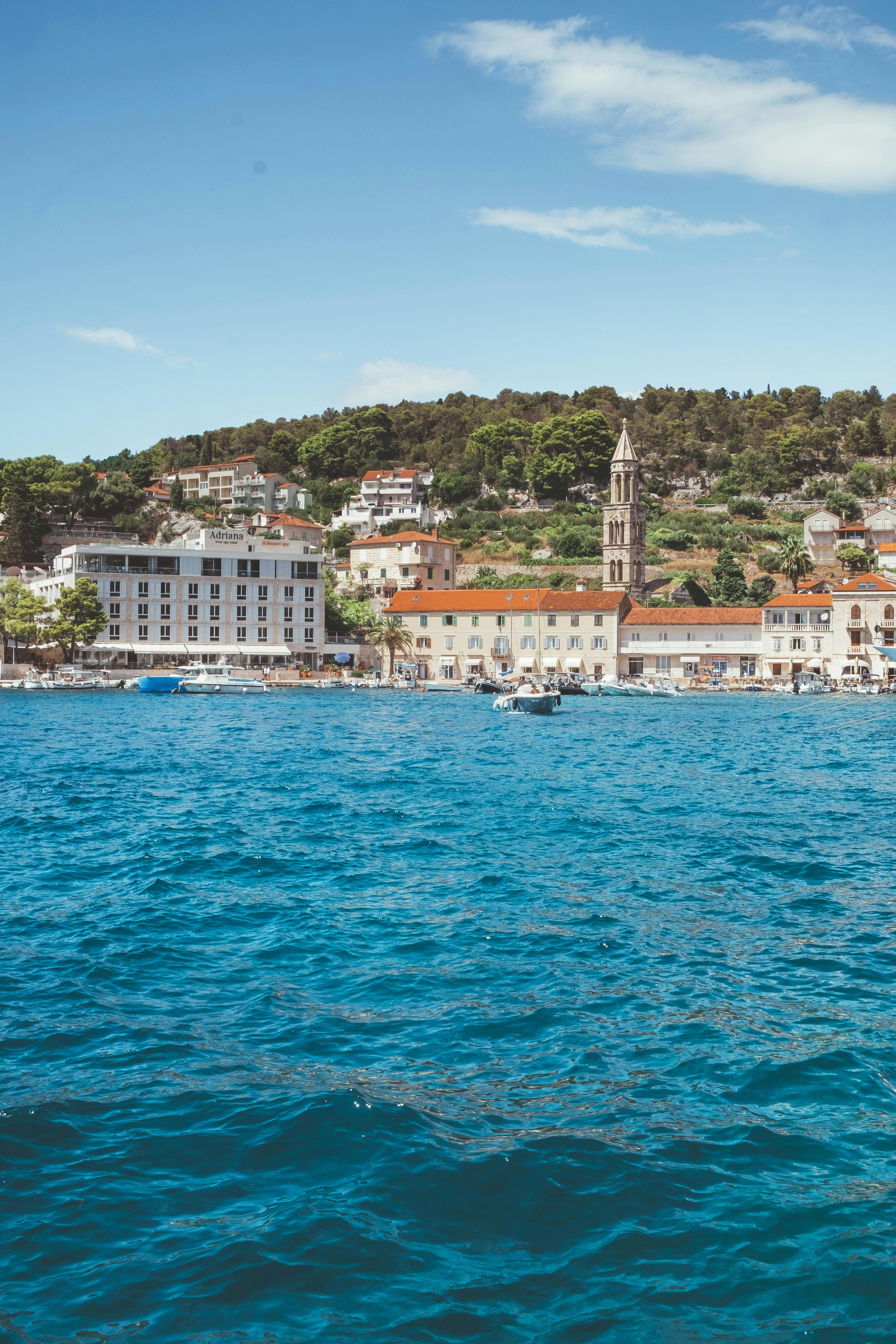 4000x6000 Scenic Harbor View in Hvar, Croatia · Free