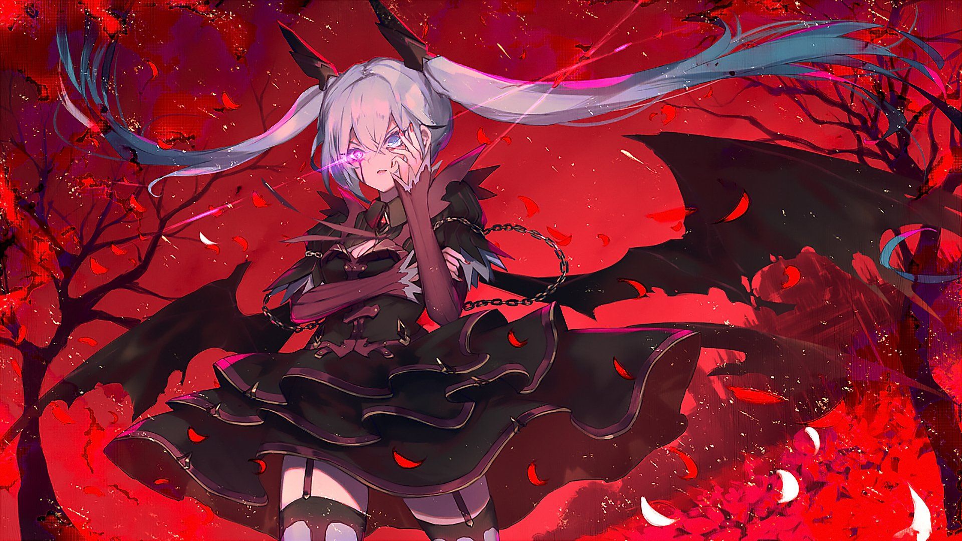 1920x1080 Hatsune Miku Dark Fantasy HD Wallpaper