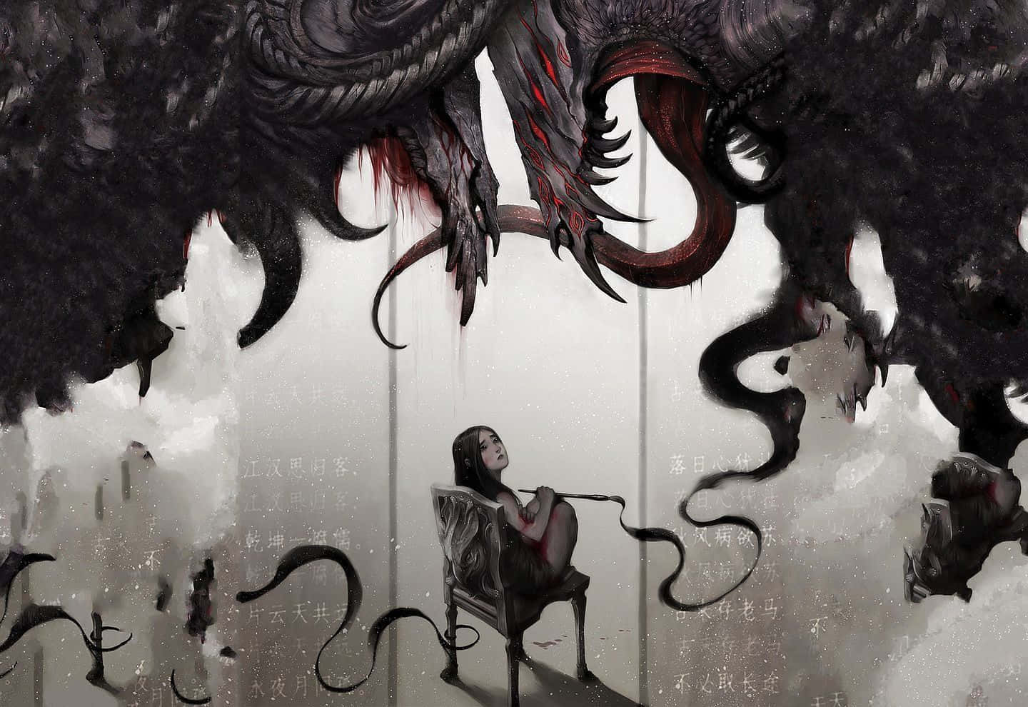 1440x990 Dark Anime Art Wallpaper