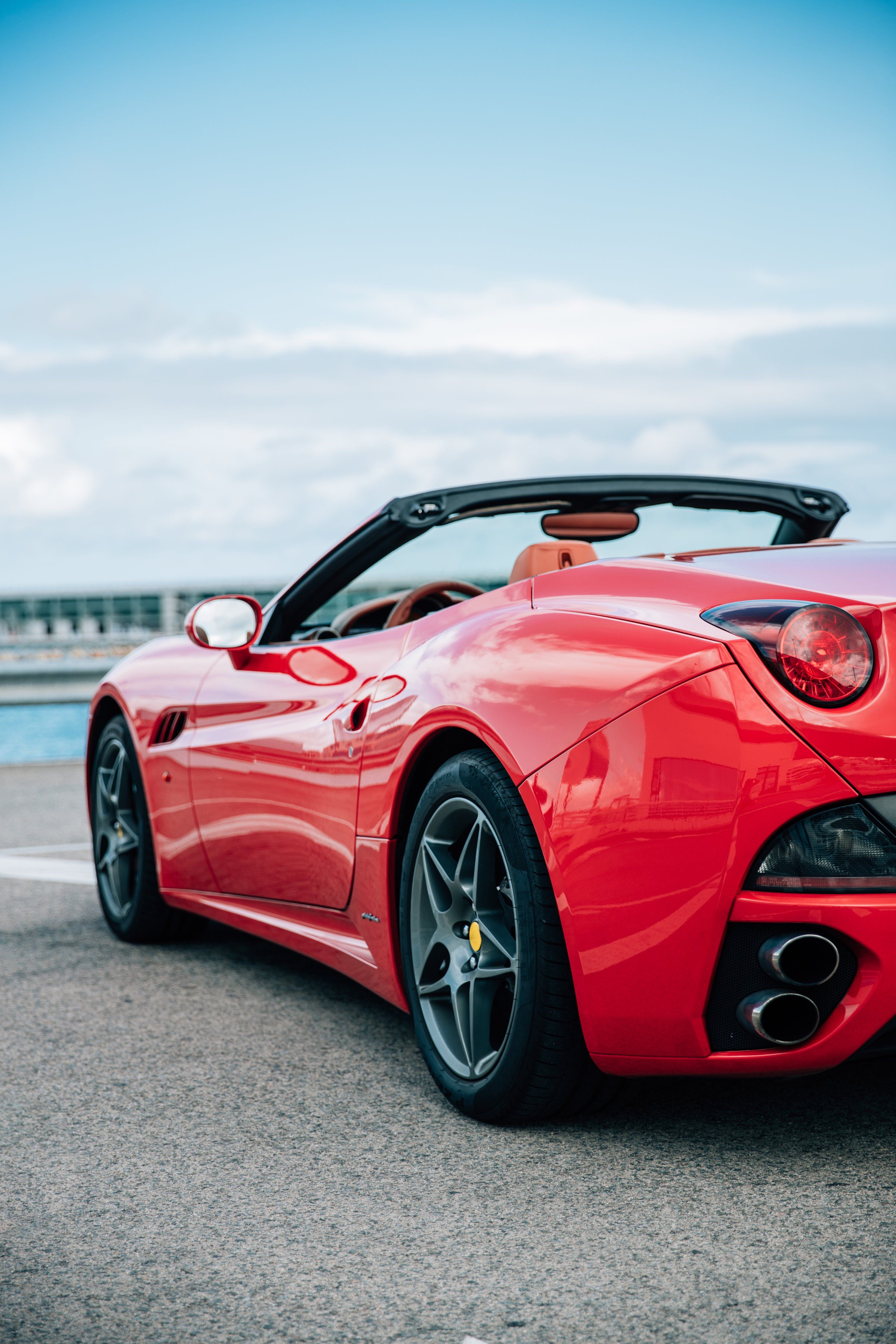 2973x4460 Red Convertible Car Royalty Free Photo