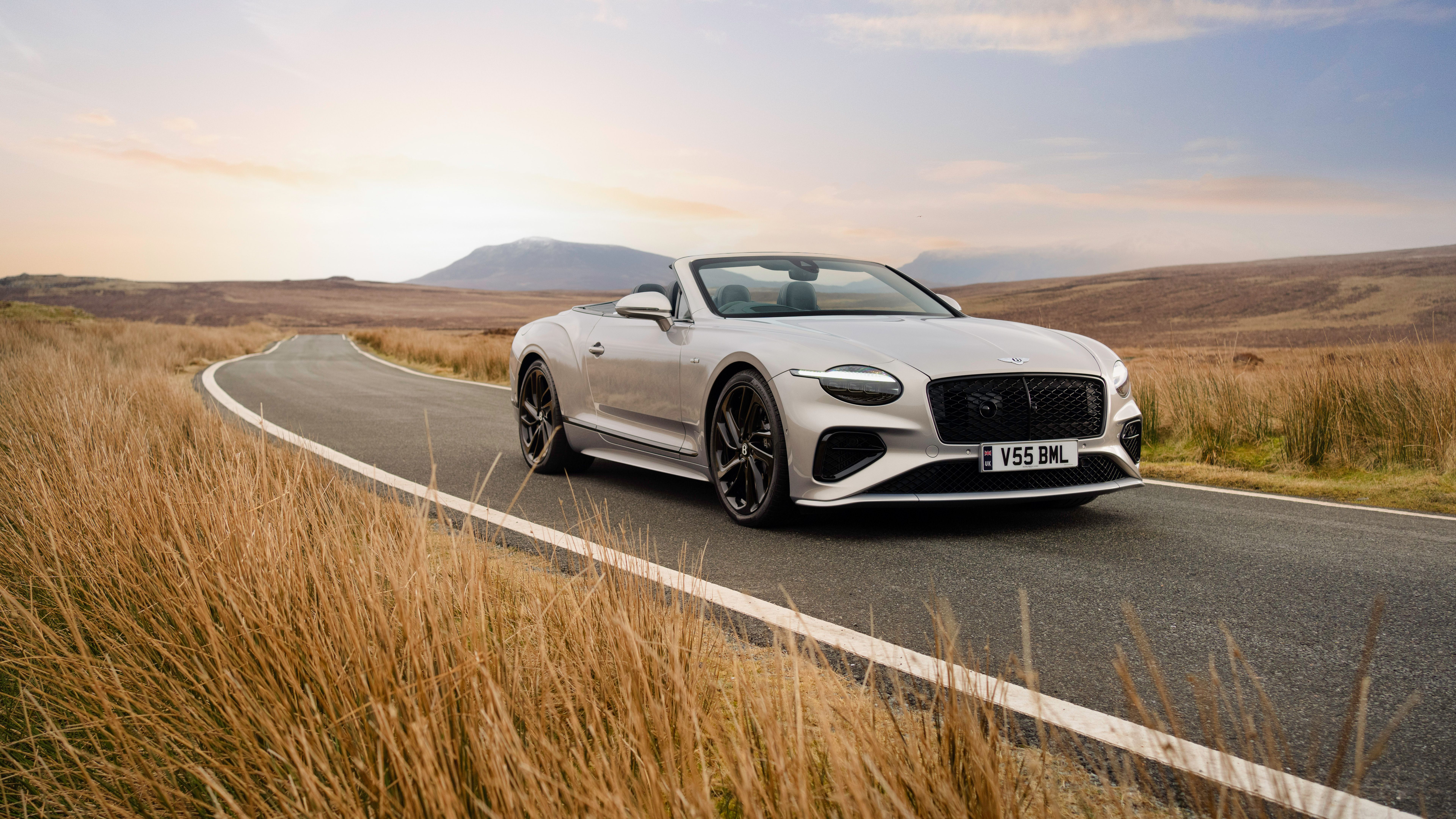 7680x4320 grey Bentley Continental GT Speed Convertible First Edition car wallpaper 4K 8K HD Cars Wallpaper