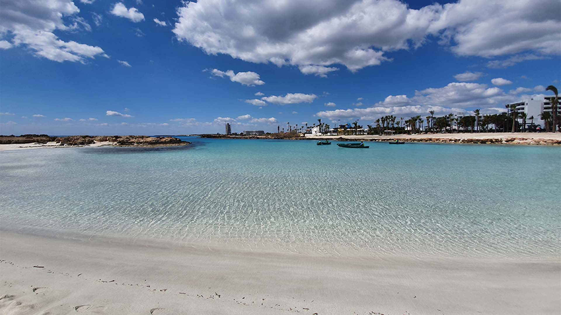1920x1080 Nissi Beach: Famous beach with clear waters