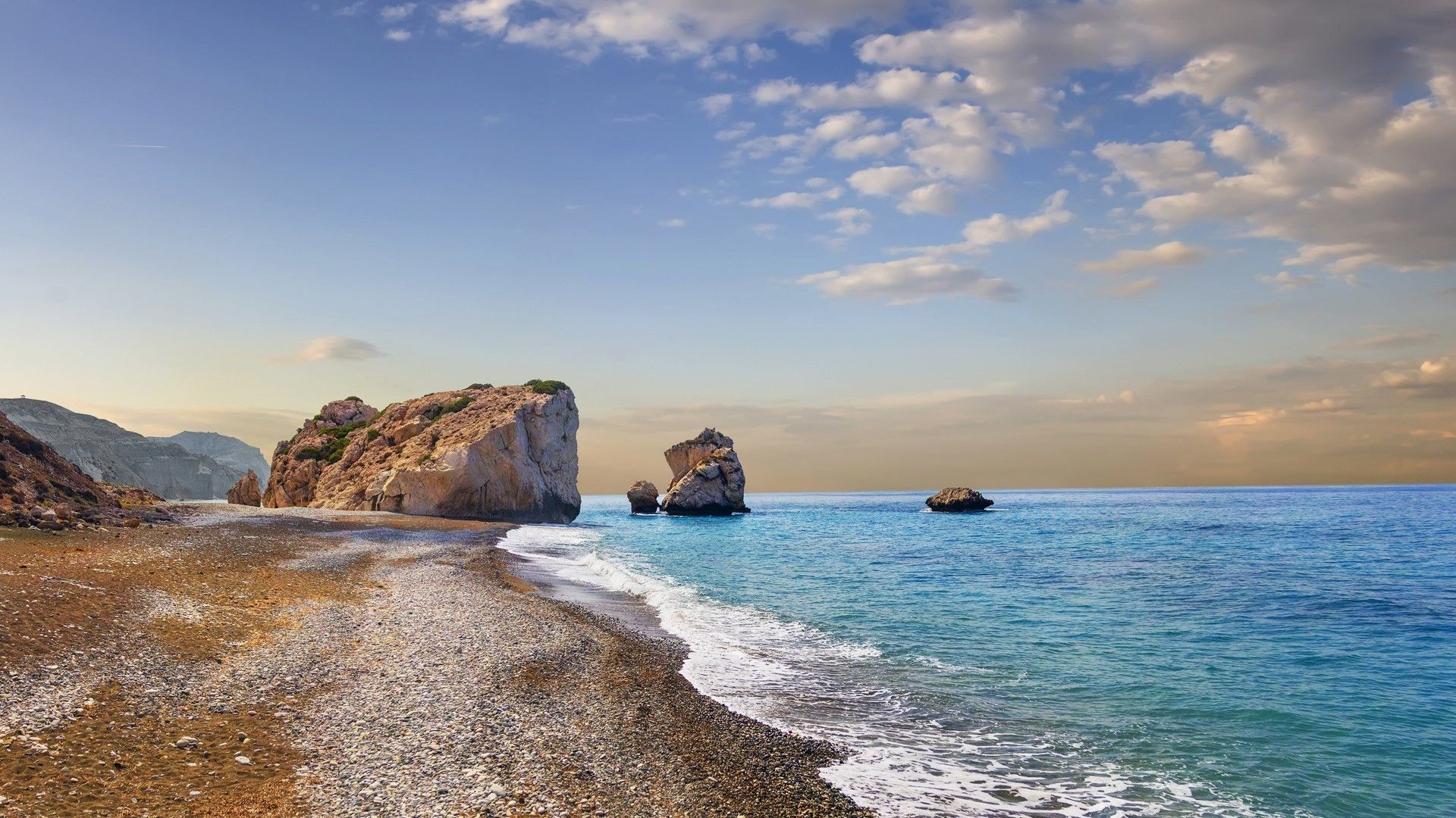 1920x1080 Cyprus Beach High Definition Wallpaper 95471