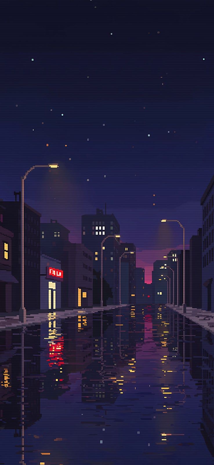738x1600 IPHONE WALLPAPERS 4K ART CITY NIGHTSCAPE