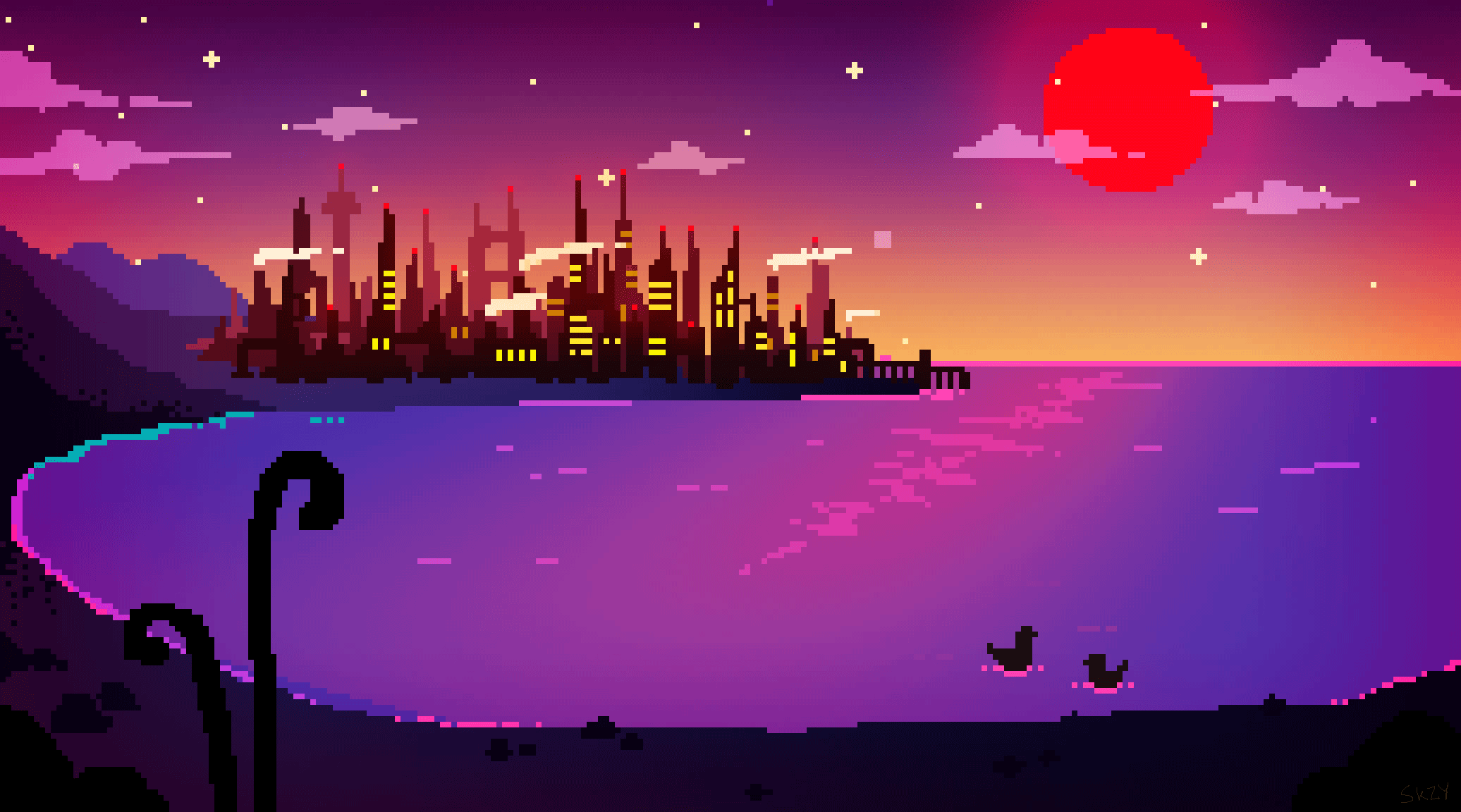 2072x1152 Pixel Cityscape