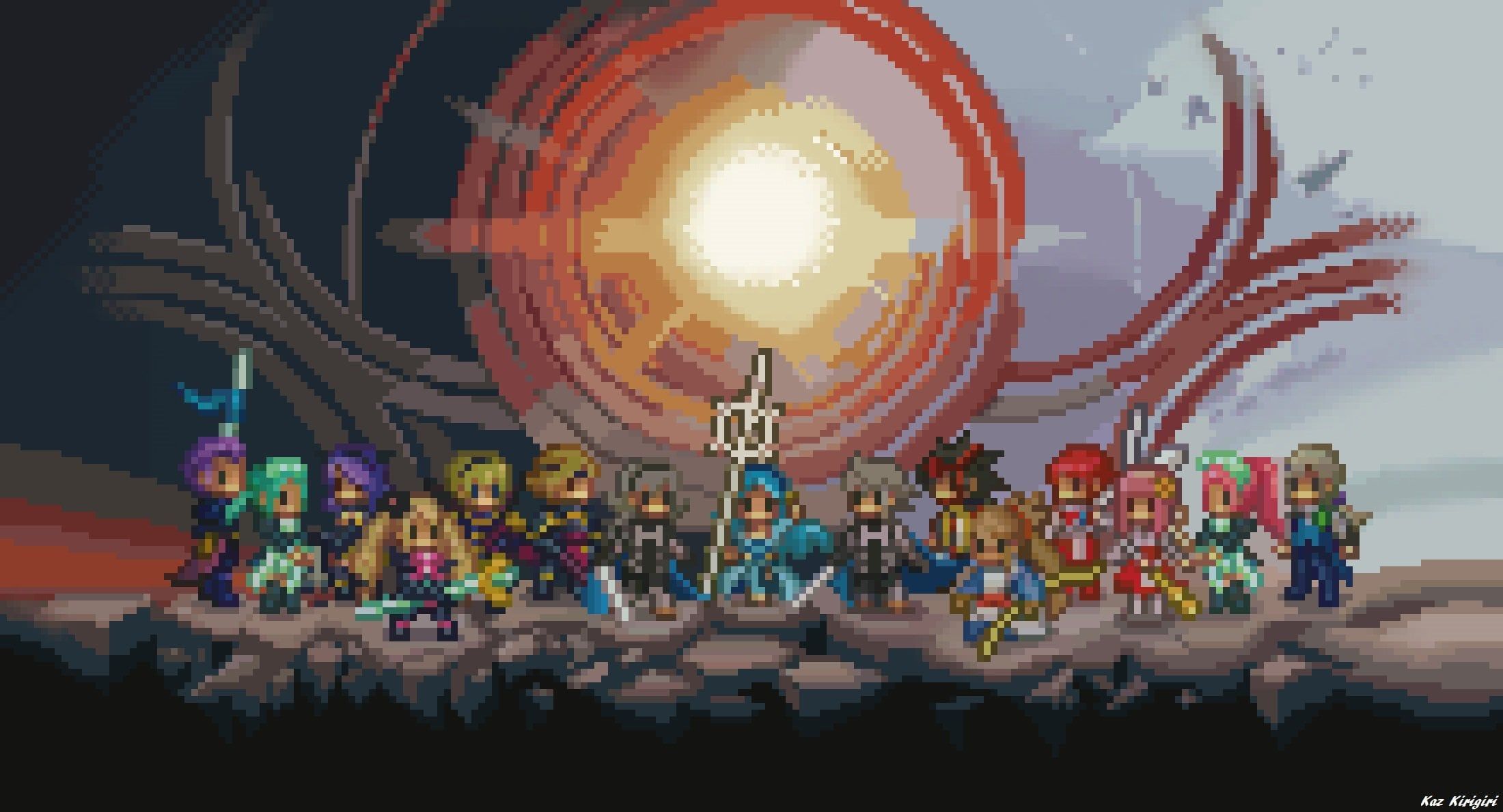 2200x1190 An 8 bit wallpaper I made. IT TOOK ME 6 HOURS