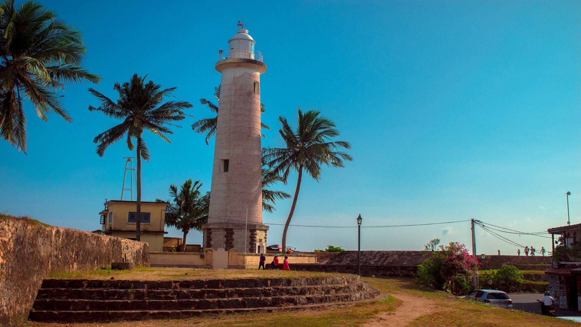1920x1080 Download Majestic Galle Fort Lighthouse Standing Tall in Sri Lanka Wallpaper