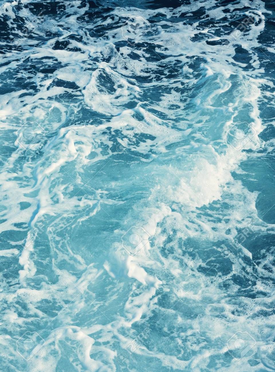 960x1300 Pure Blue Turquoise Water Texture Of The Ocean Sea With Foam From And Waves , Picture and Royalty Free Image. Image 91300505