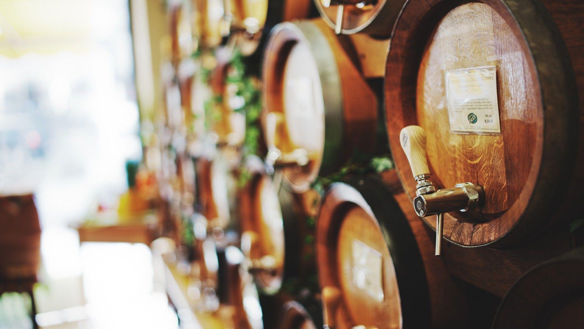 1920x1080 #barrels, #vintage, #wood, #depth of field, #wine
