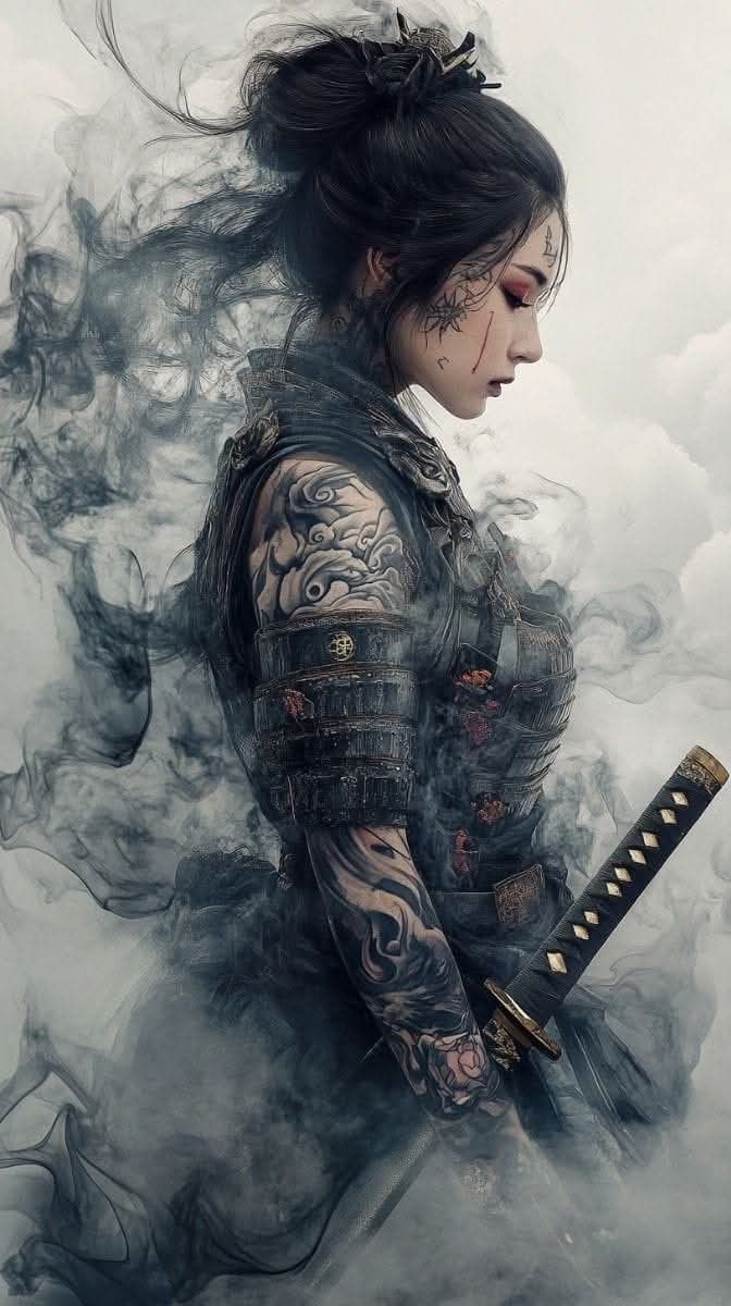 672x1200 Geisha. Female samurai art, Japanese art samurai, Samurai tattoo