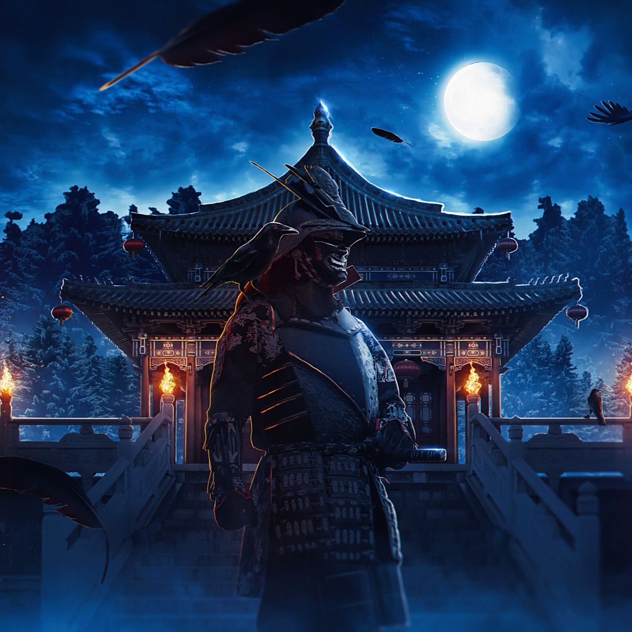 1280x1280 Samurai Wallpaper 4K, Bushido, Warrior