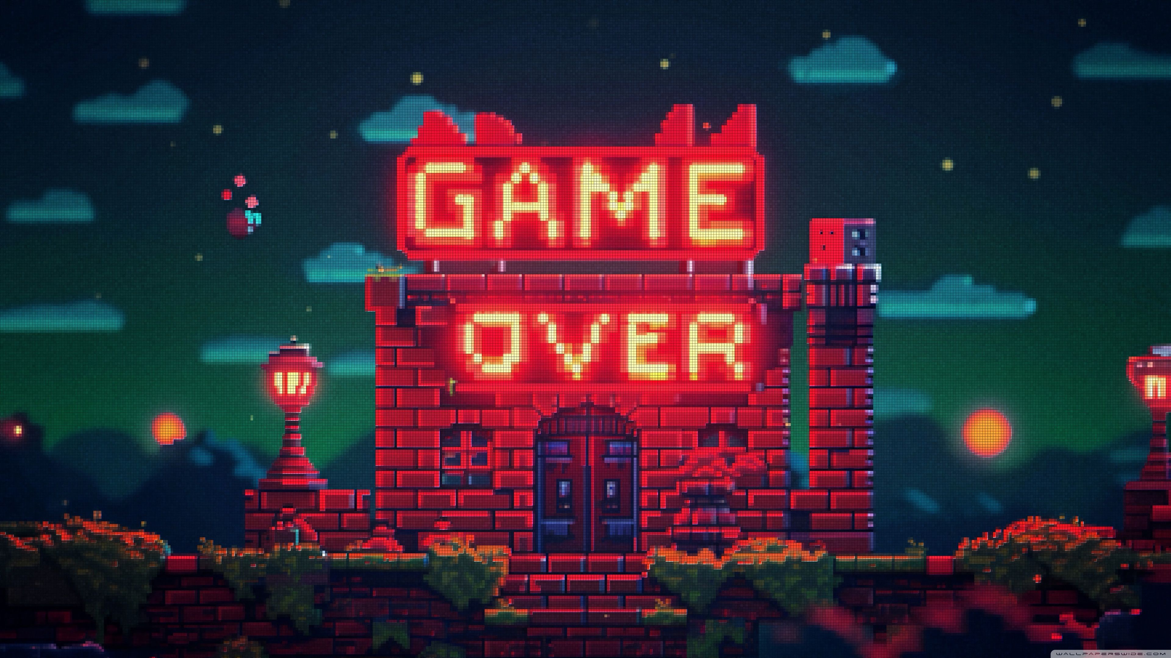 3840x2160 Game Over Pixel Art 4K UHD Wallpaper for UltraHD Desktop and TV : Widescreen and UltraWide Display : Smartphone and Tablet Devices