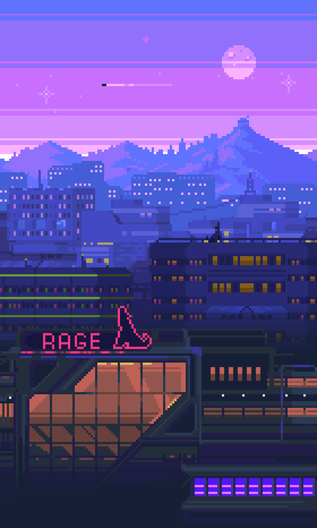 1260x2097 Pixel Аrt Сyber Сity