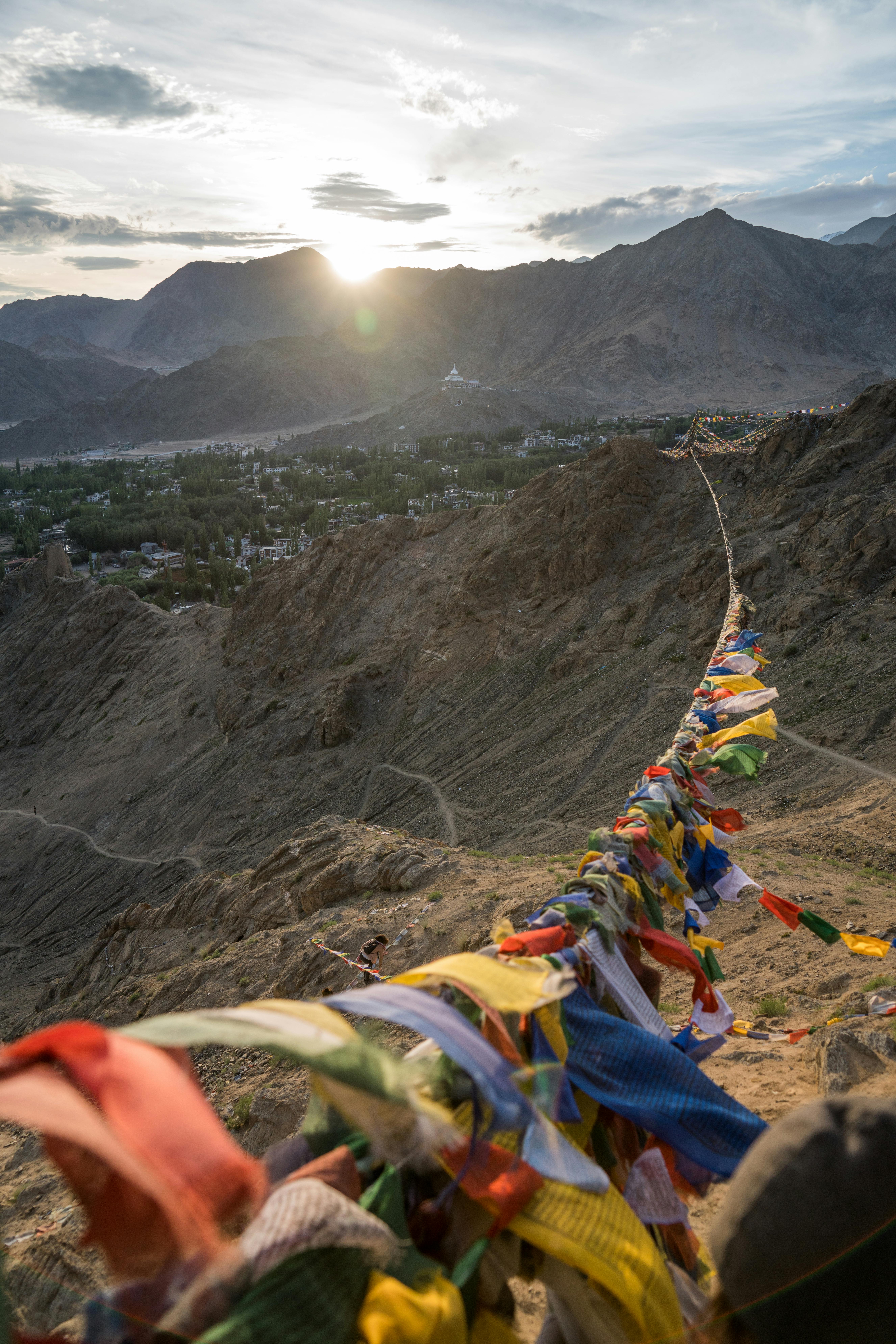 5304x7952 Hanging Prayer Flags on a Mountain · Free