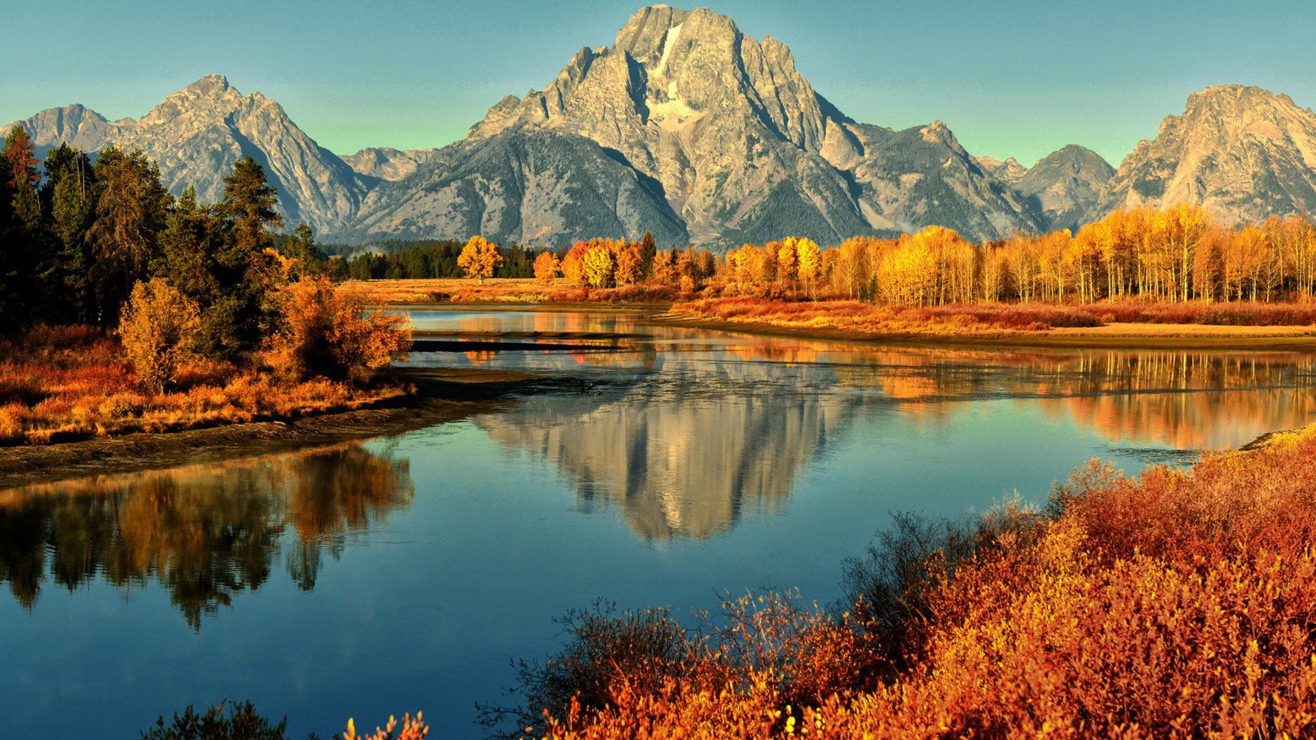 1920x1080 Serene Mountain Reflections: HD Nature Wallpaperx1080